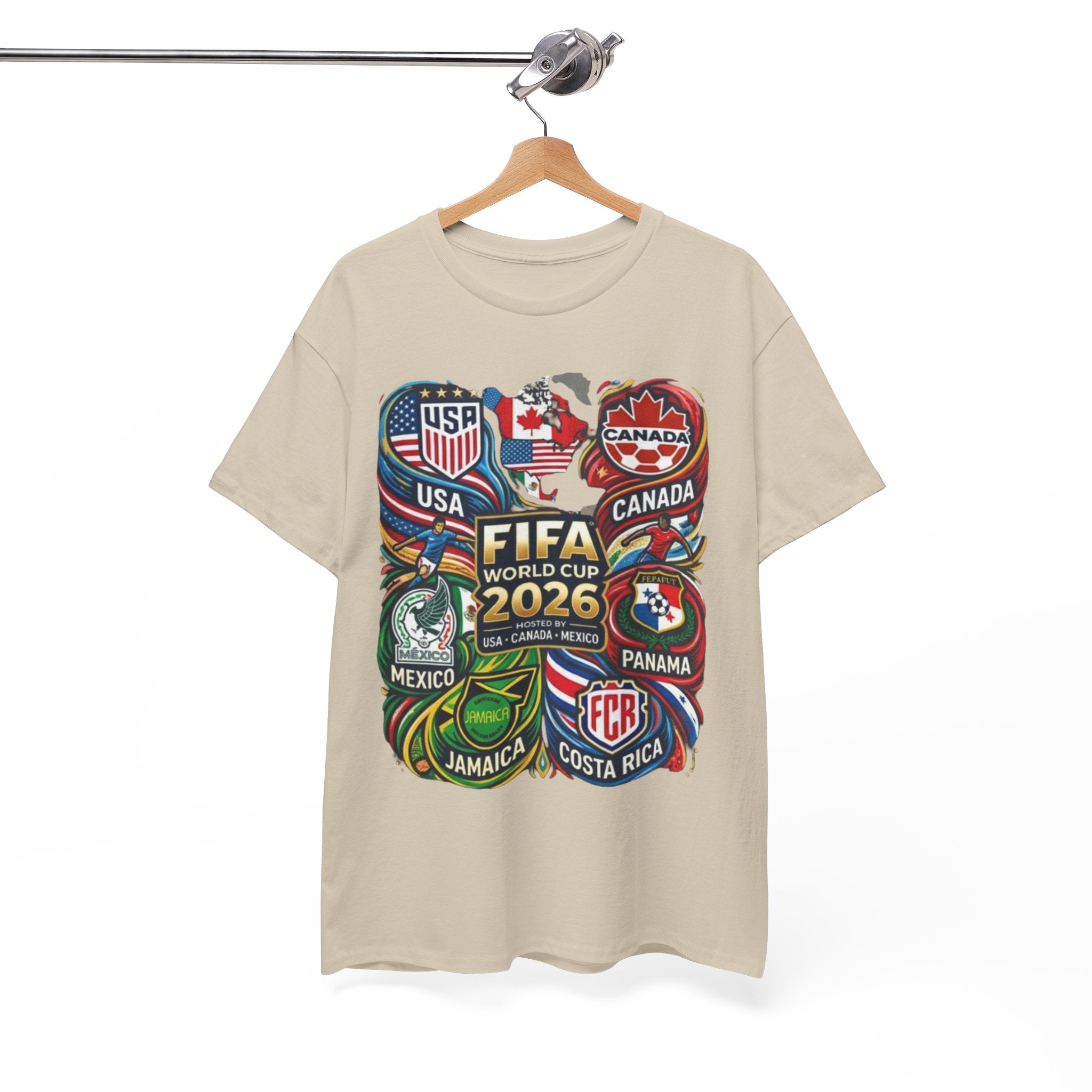 World Cup 2026 Teams T-Shirt – USA Canada Mexico & CONCACAF Badges Soccer Tee