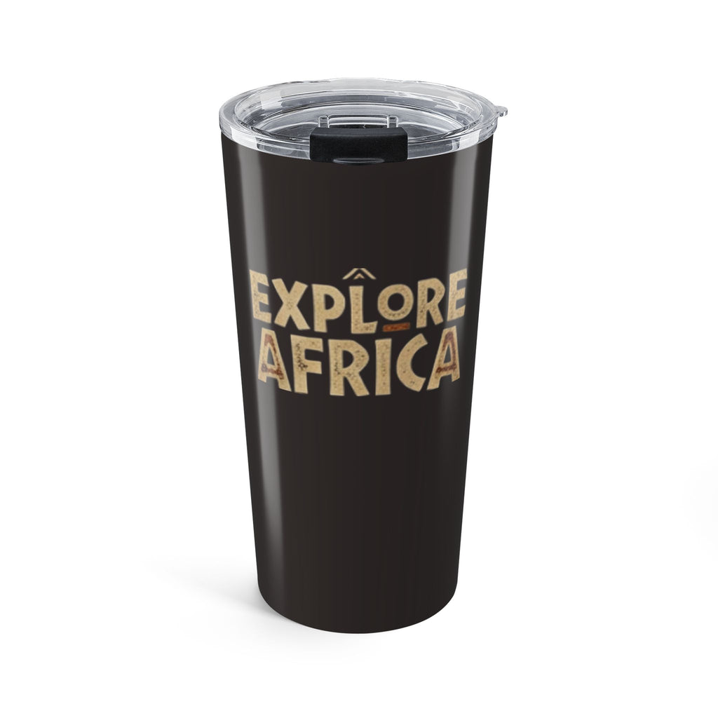 Explore Africa 20oz Travel Tumbler — Insulated Adventure Coffee Cup