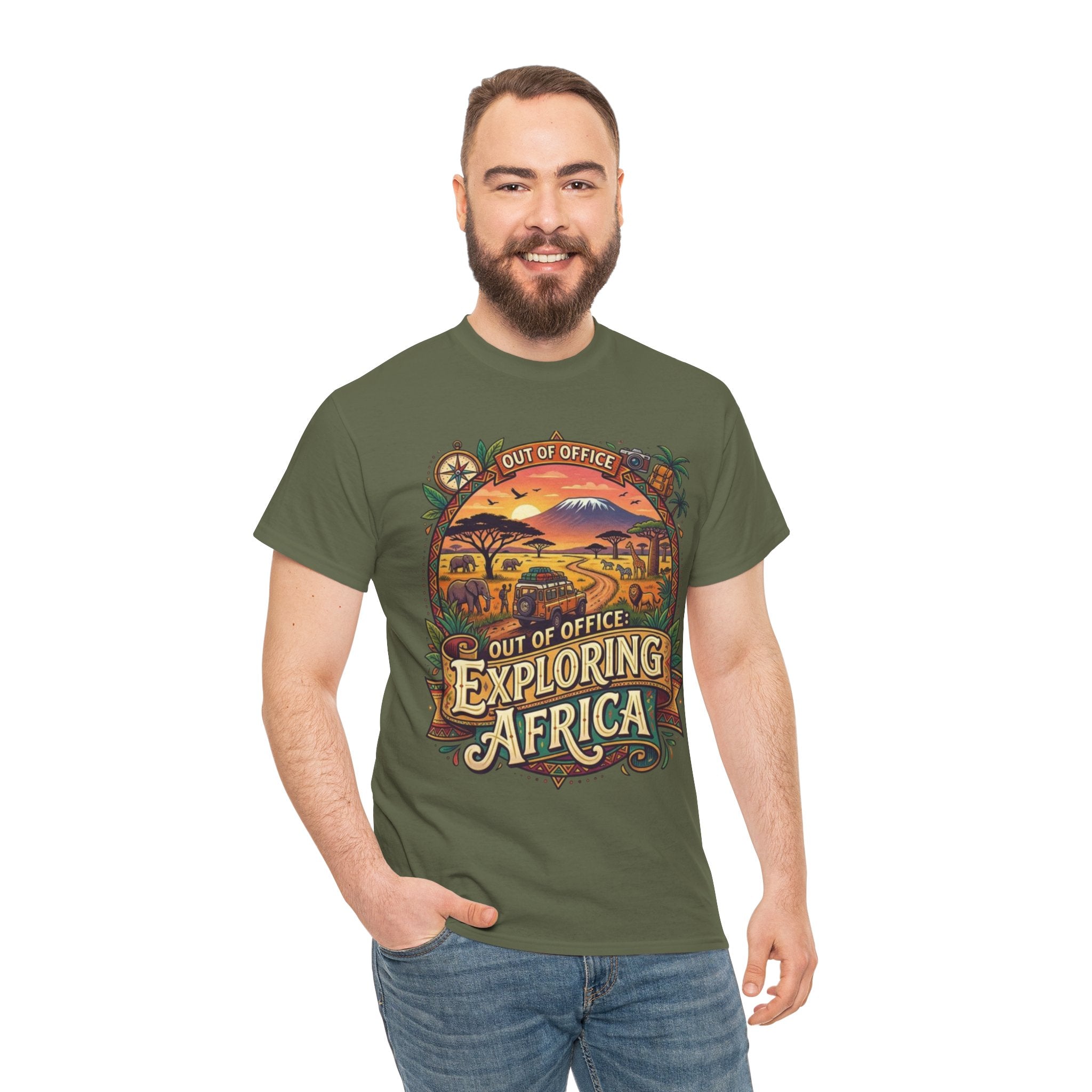 Exploring Africa T-Shirt — 'Out of Office' Safari Adventure Tee