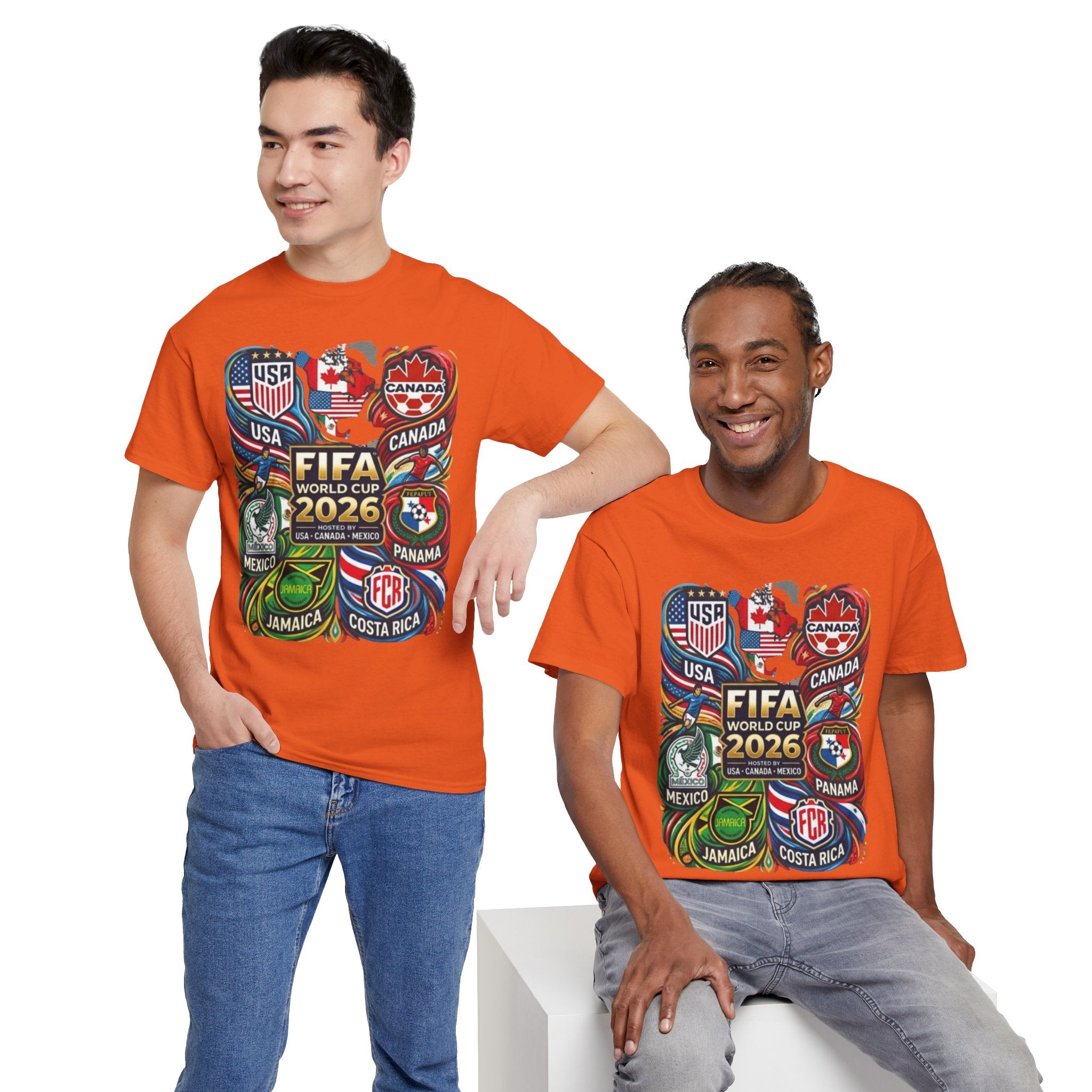 World Cup 2026 Teams T-Shirt – USA Canada Mexico & CONCACAF Badges Soccer Tee