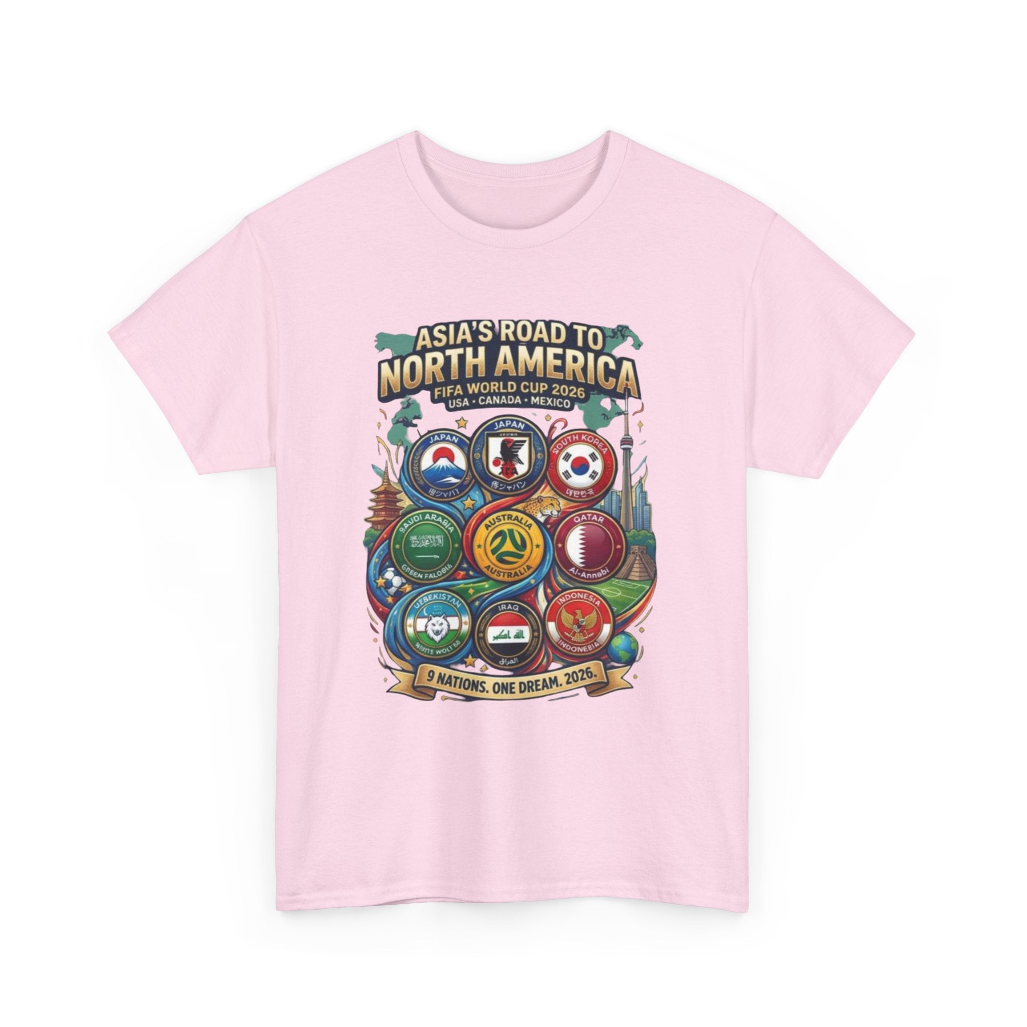 Asia's Road to North America Soccer Tee — World Cup 2026 Qualification Badge T‑Shirt