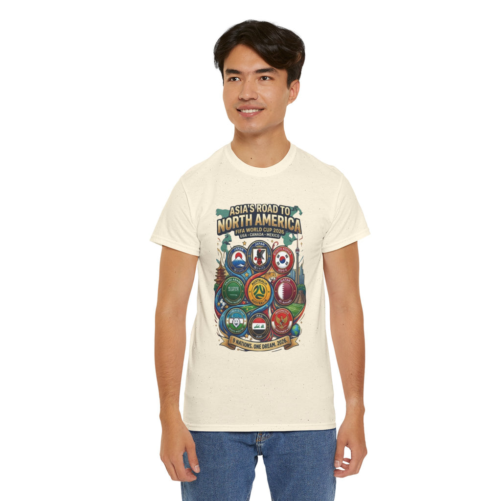 Asia's Road to North America Soccer Tee — World Cup 2026 Qualification Badge T‑Shirt