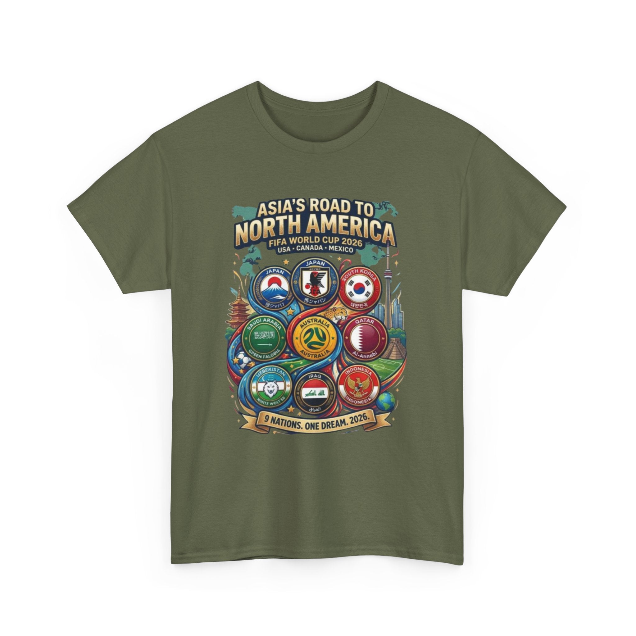 Asia's Road to North America Soccer Tee — World Cup 2026 Qualification Badge T‑Shirt