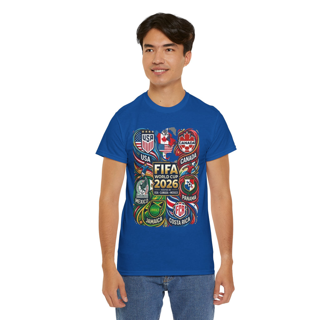 World Cup 2026 Teams T-Shirt – USA Canada Mexico & CONCACAF Badges Soccer Tee