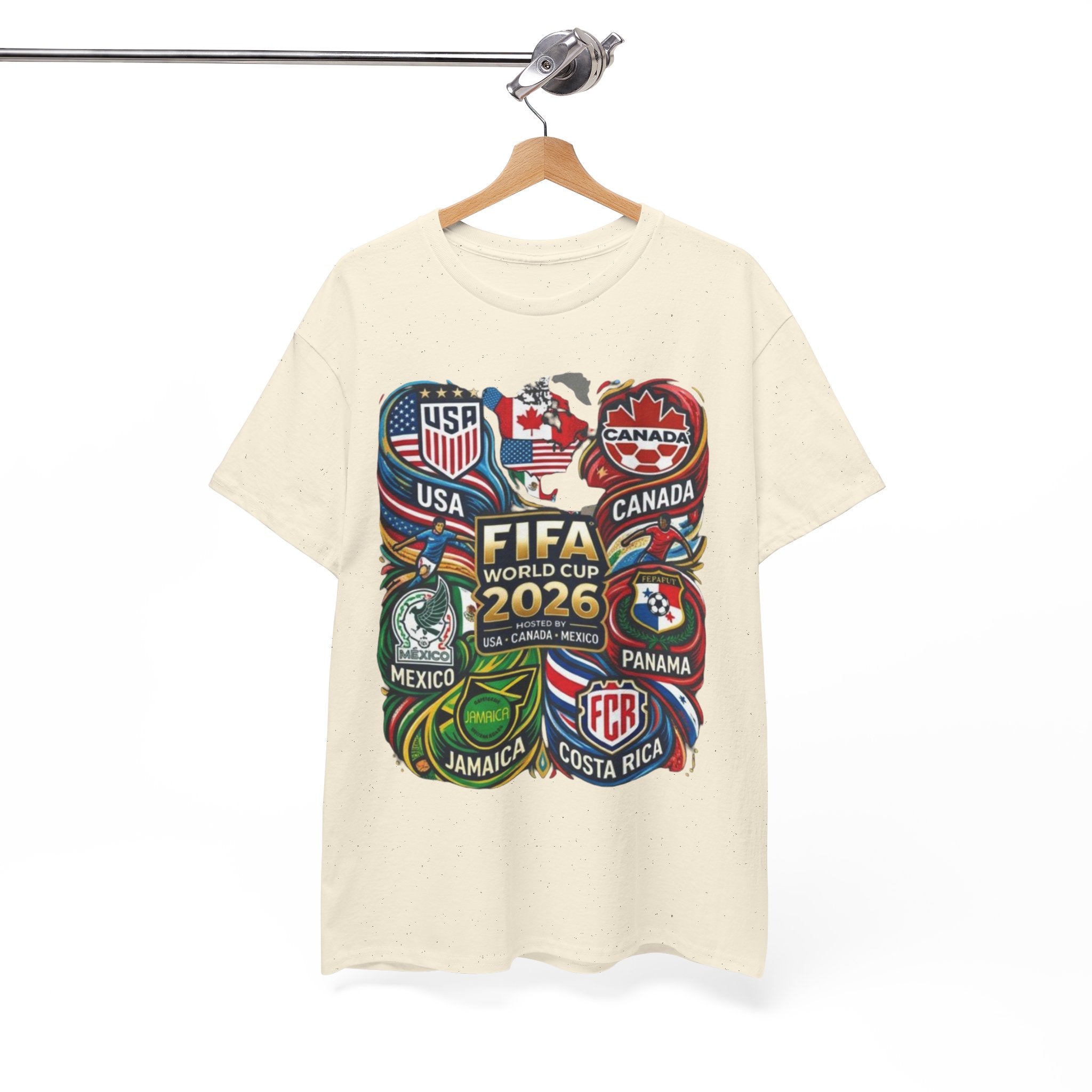 World Cup 2026 Teams T-Shirt – USA Canada Mexico & CONCACAF Badges Soccer Tee