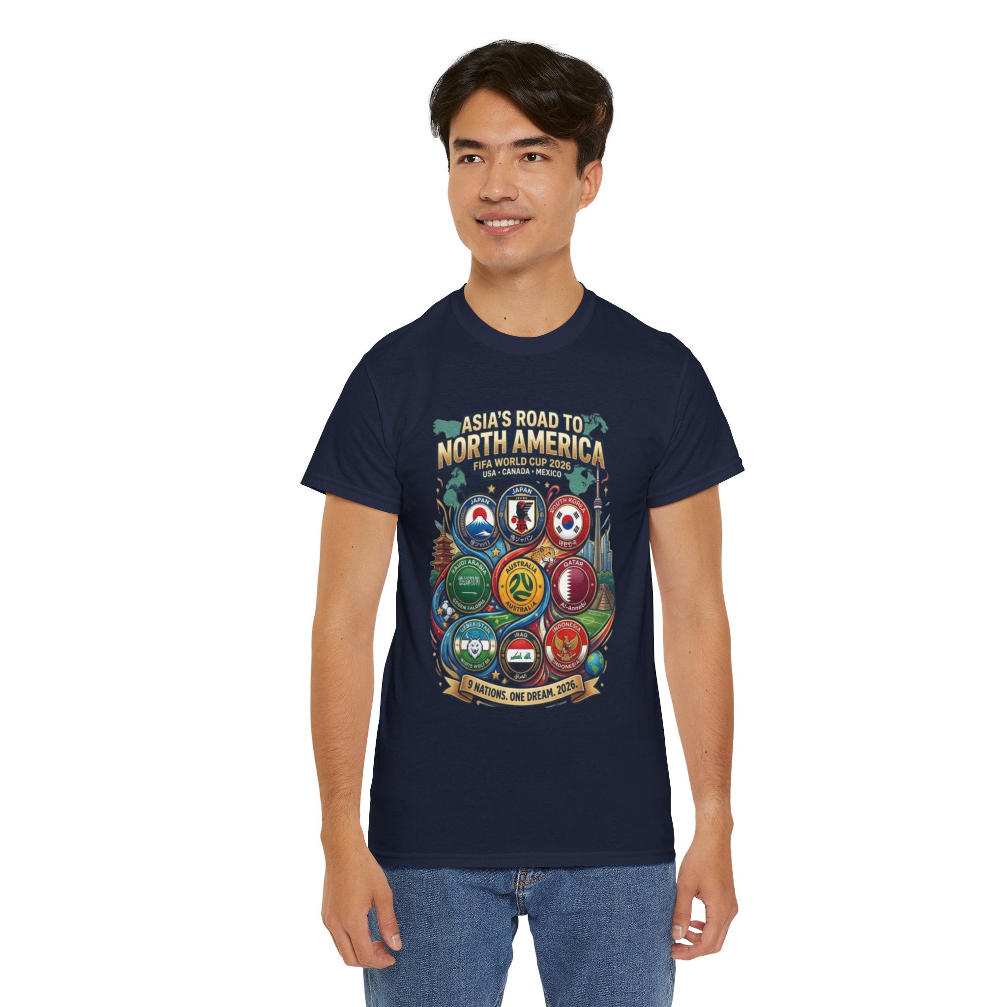 Asia's Road to North America Soccer Tee — World Cup 2026 Qualification Badge T‑Shirt