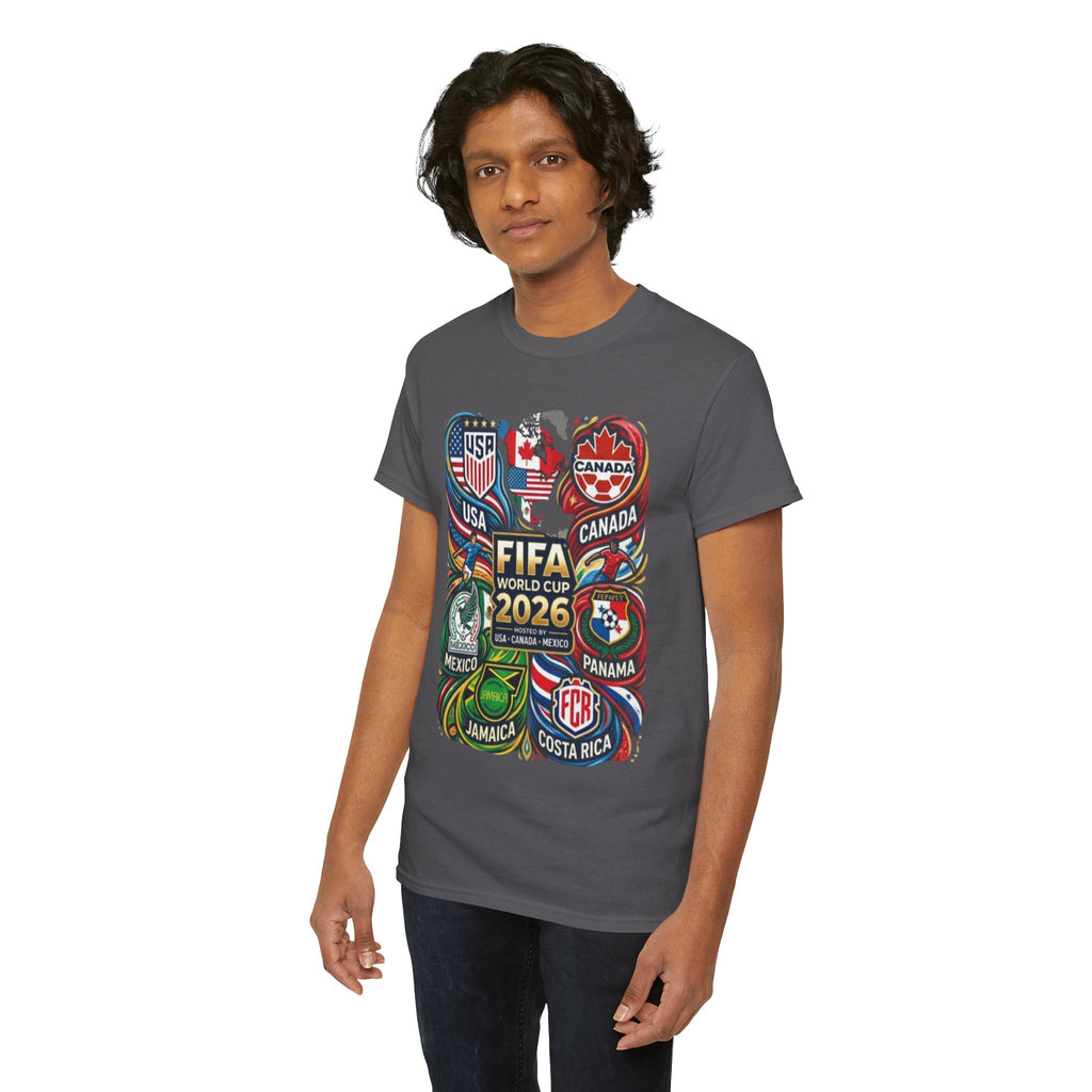 World Cup 2026 Teams T-Shirt – USA Canada Mexico & CONCACAF Badges Soccer Tee