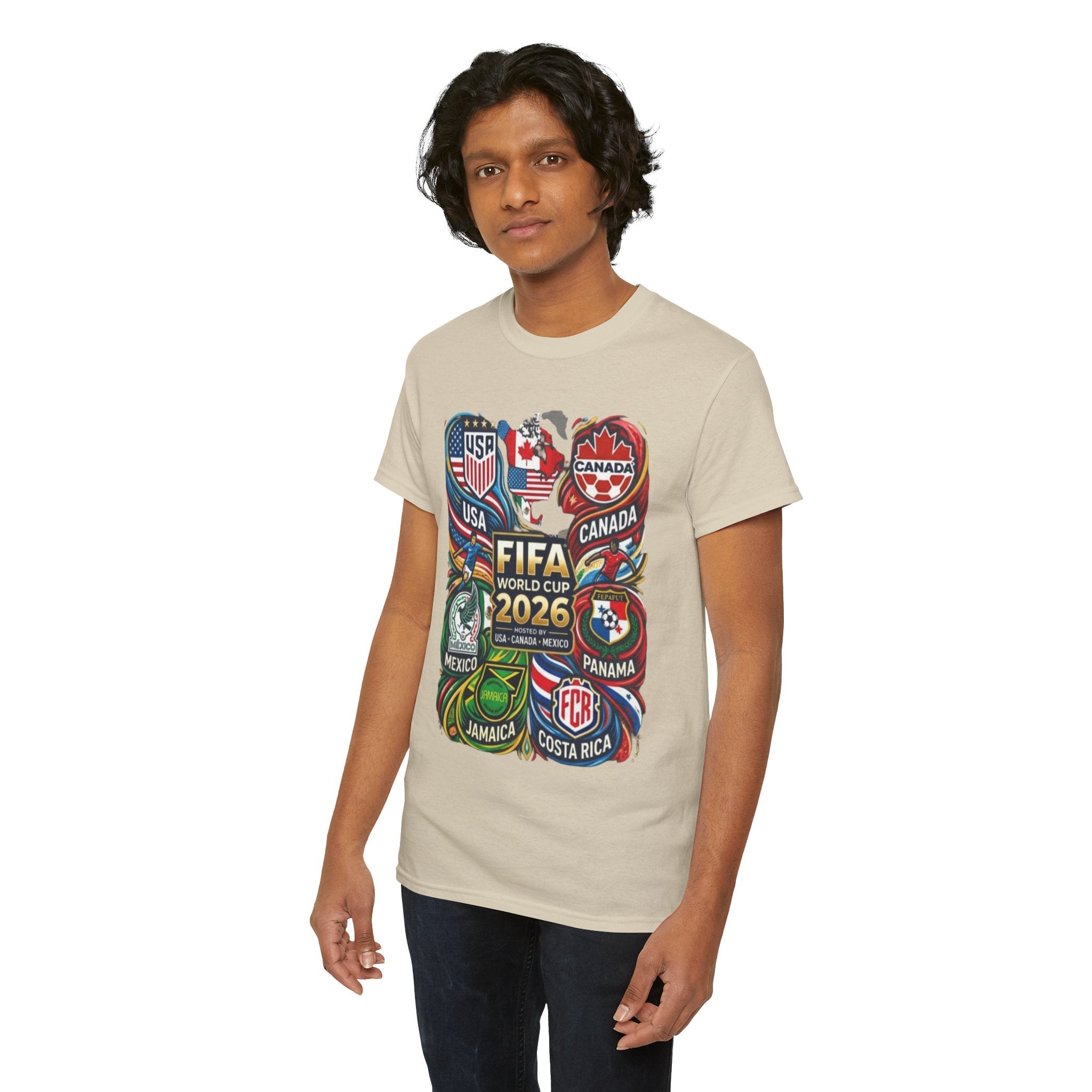 World Cup 2026 Teams T-Shirt – USA Canada Mexico & CONCACAF Badges Soccer Tee