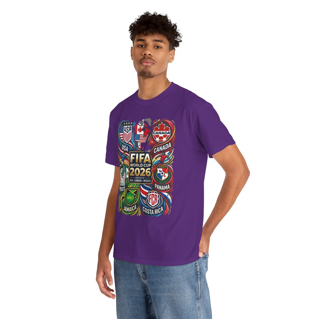 World Cup 2026 Teams T-Shirt – USA Canada Mexico & CONCACAF Badges Soccer Tee