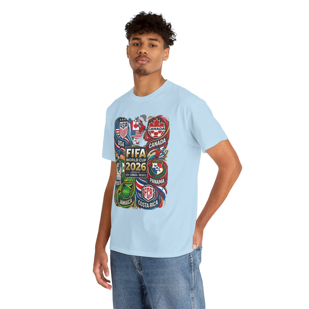 World Cup 2026 Teams T-Shirt – USA Canada Mexico & CONCACAF Badges Soccer Tee
