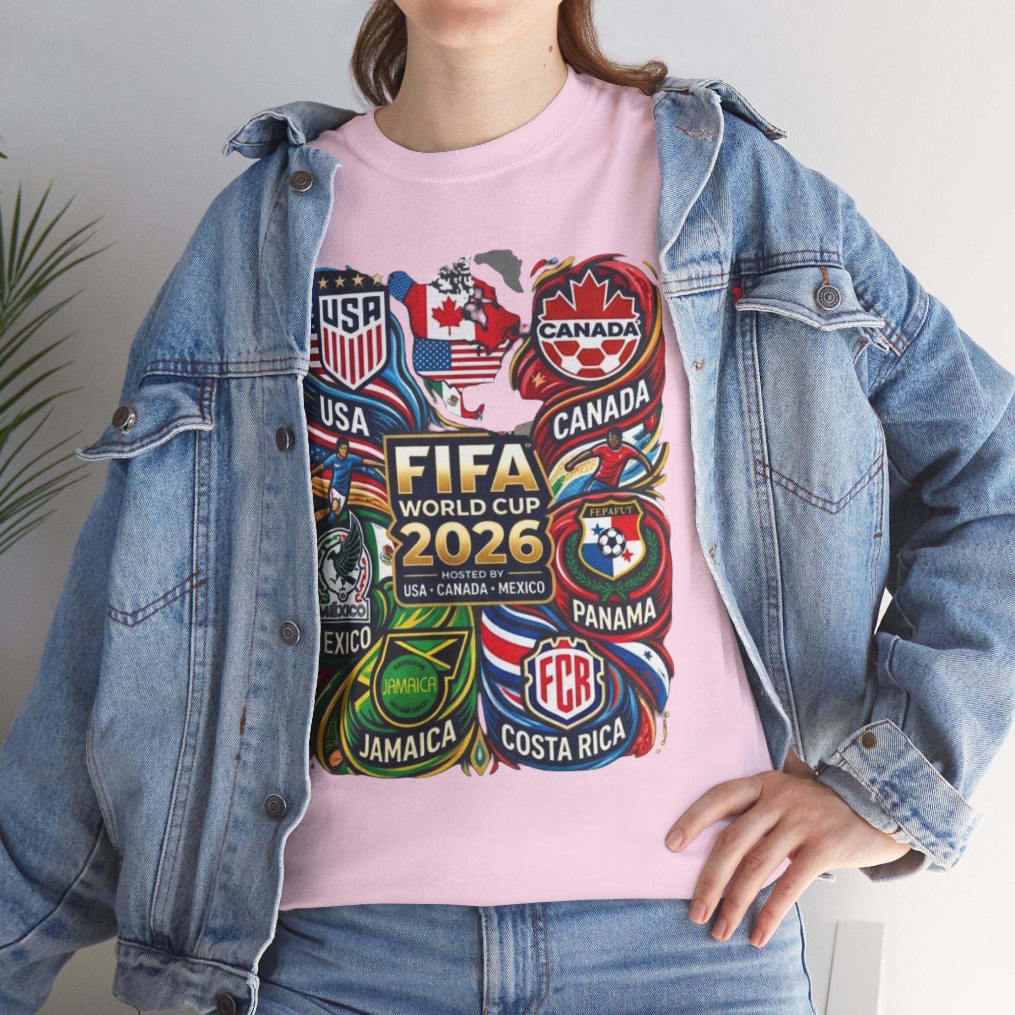 World Cup 2026 Teams T-Shirt – USA Canada Mexico & CONCACAF Badges Soccer Tee