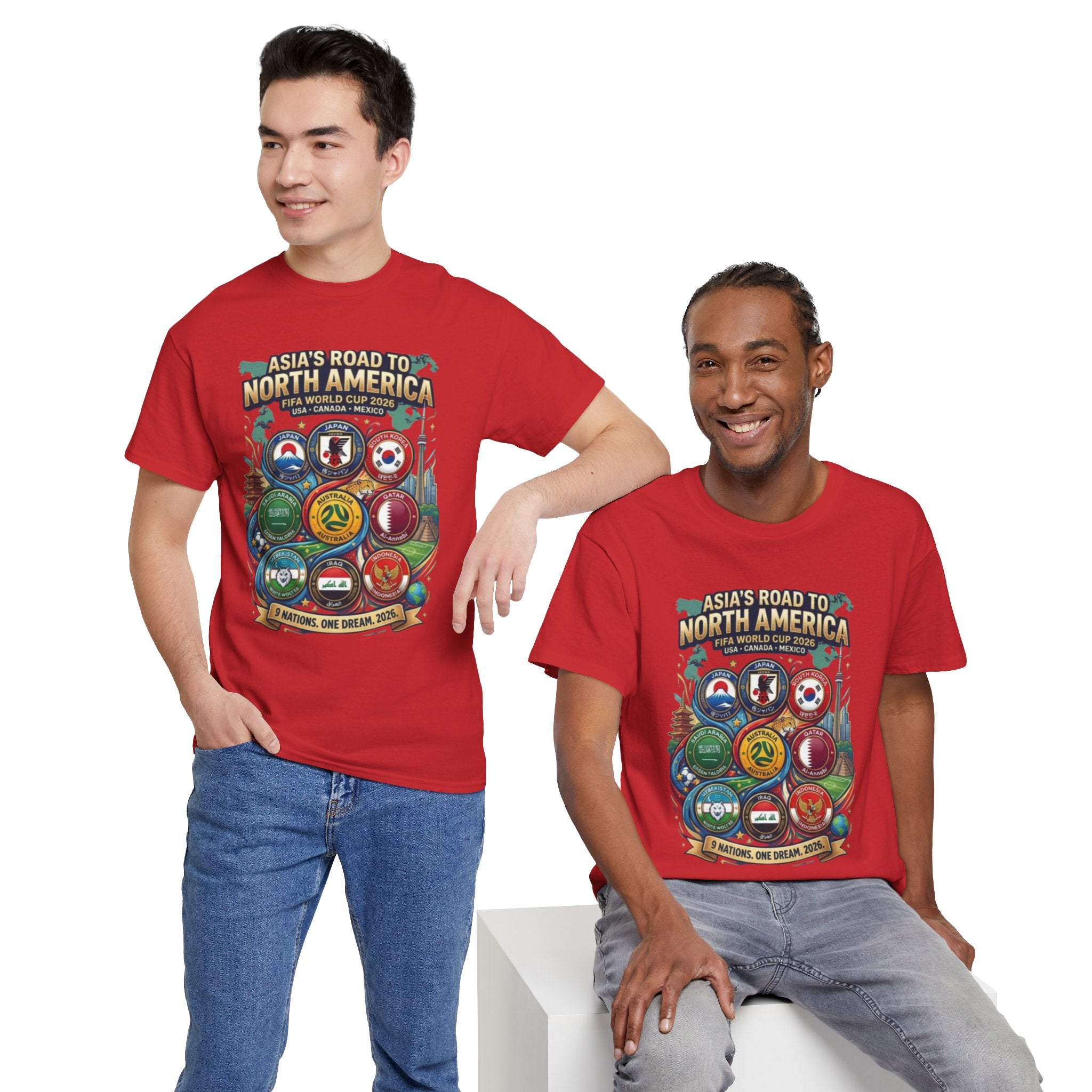 Asia's Road to North America Soccer Tee — World Cup 2026 Qualification Badge T‑Shirt
