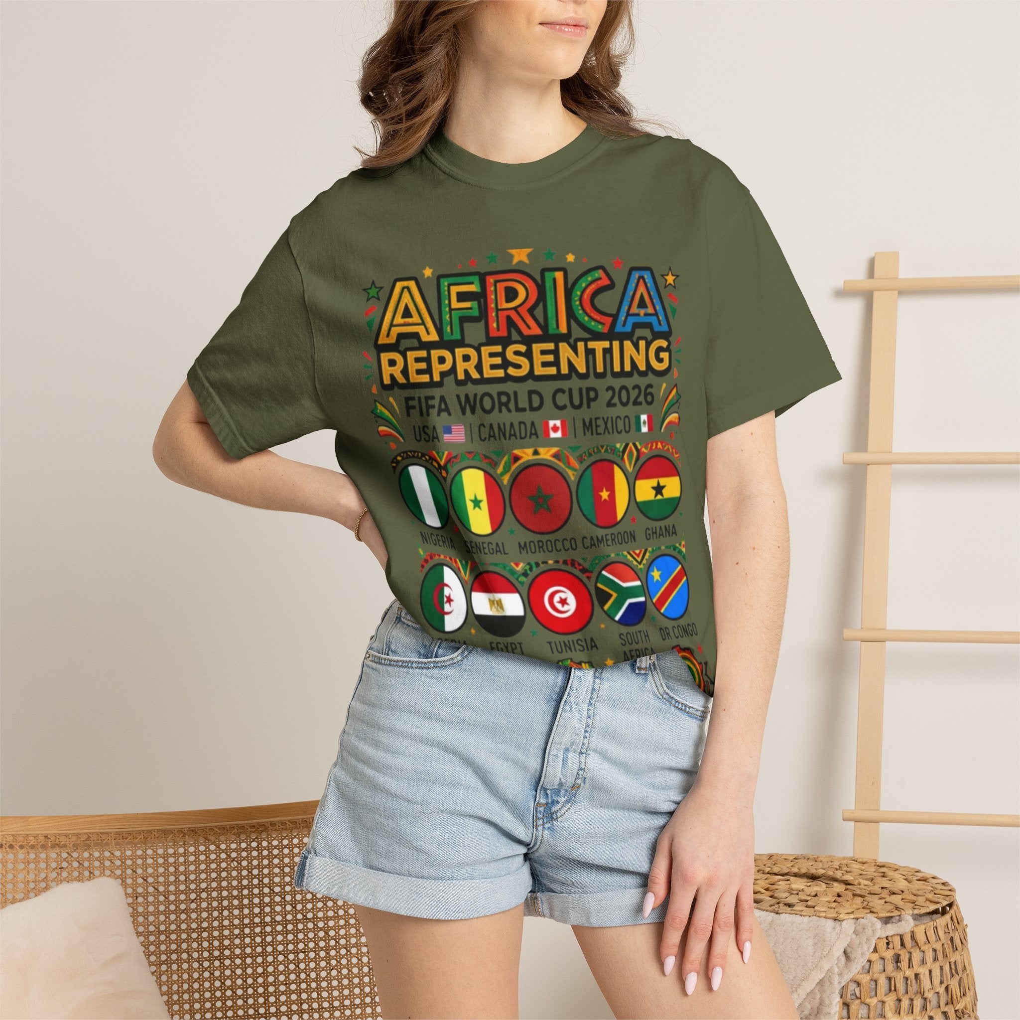 Africa Representing FIFA World Cup 2026 T-Shirt | African Flags Soccer Design
