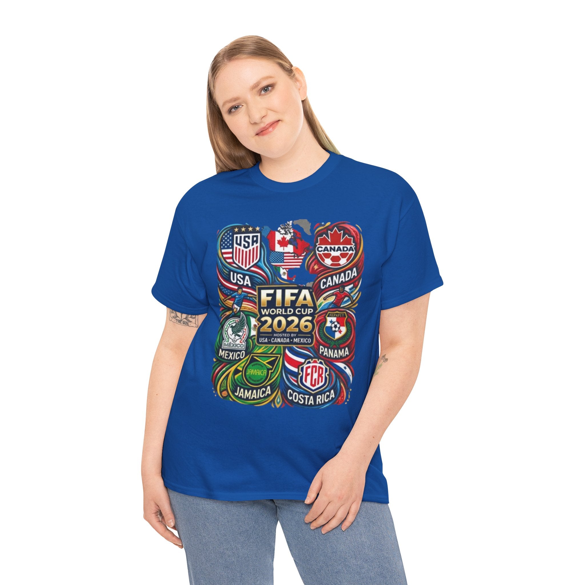 World Cup 2026 Teams T-Shirt – USA Canada Mexico & CONCACAF Badges Soccer Tee