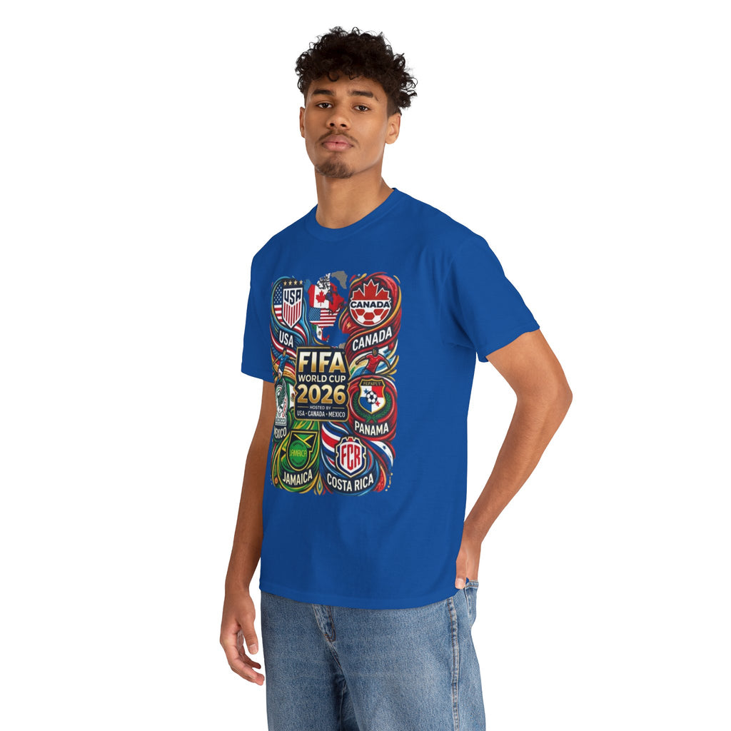 World Cup 2026 Teams T-Shirt – USA Canada Mexico & CONCACAF Badges Soccer Tee