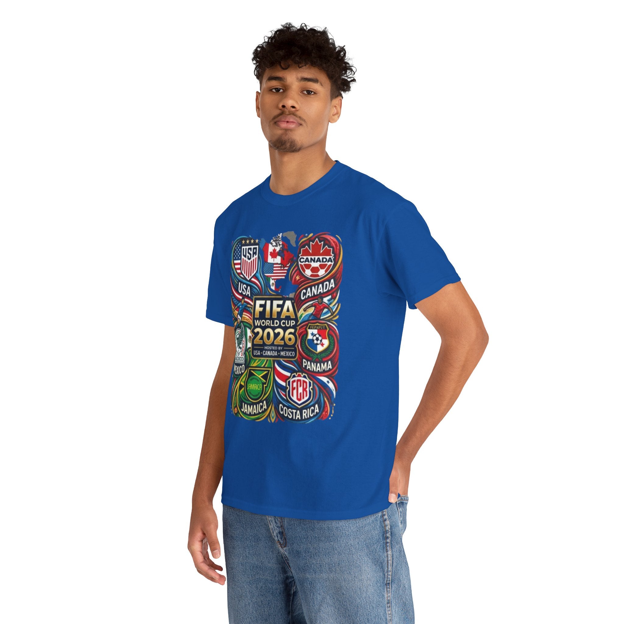 World Cup 2026 Teams T-Shirt – USA Canada Mexico & CONCACAF Badges Soccer Tee