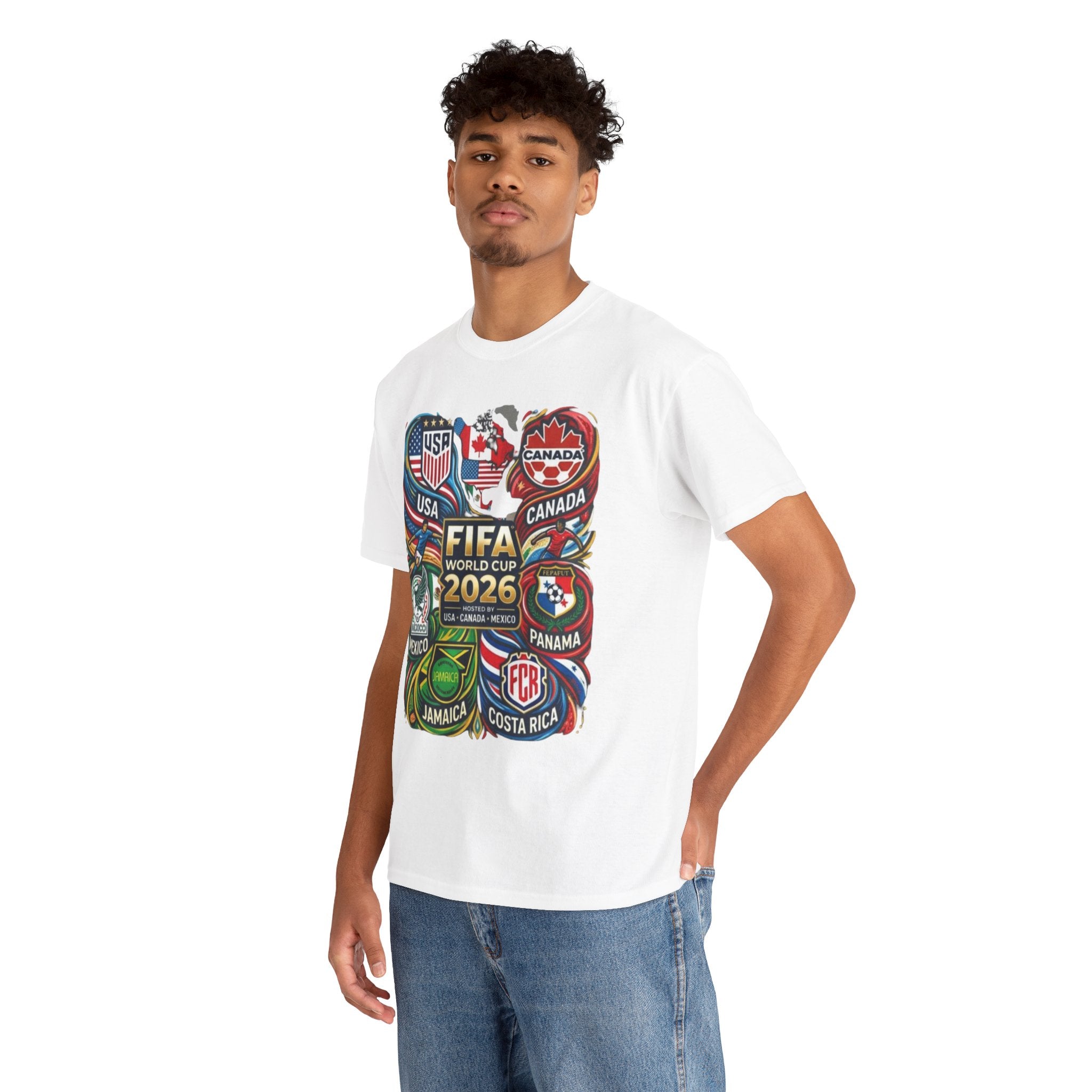World Cup 2026 Teams T-Shirt – USA Canada Mexico & CONCACAF Badges Soccer Tee