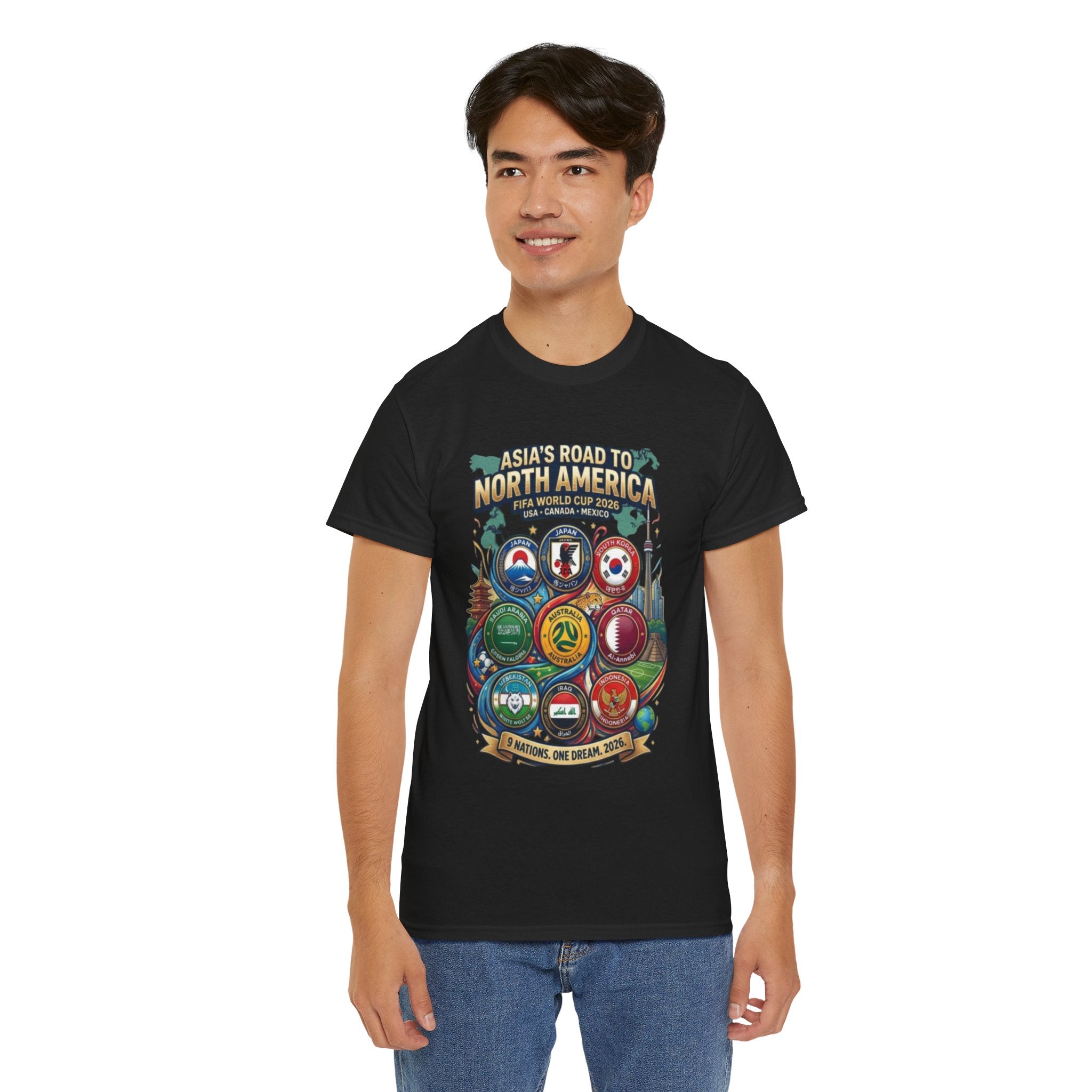 Asia's Road to North America Soccer Tee — World Cup 2026 Qualification Badge T‑Shirt
