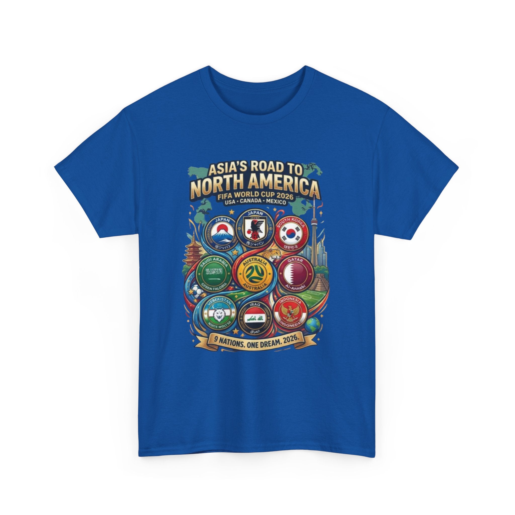 Asia's Road to North America Soccer Tee — World Cup 2026 Qualification Badge T‑Shirt