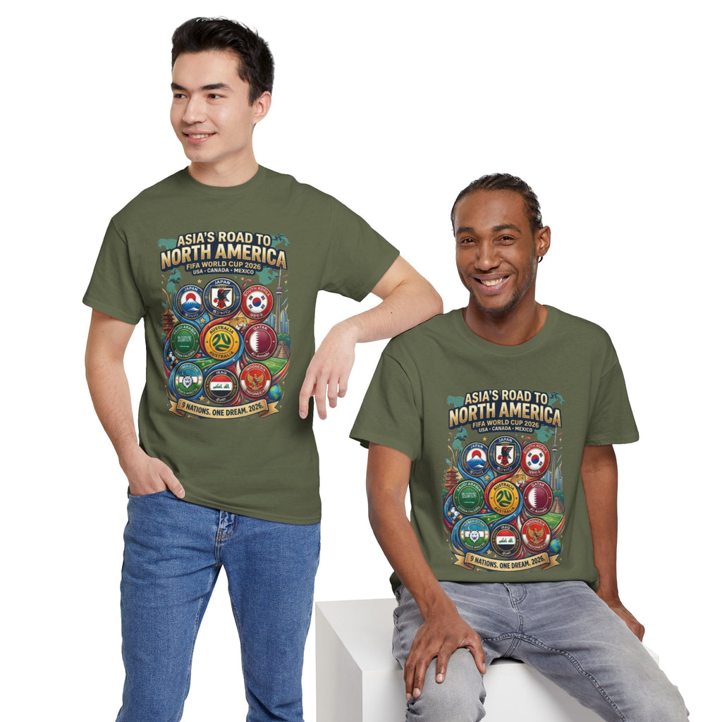 Asia's Road to North America Soccer Tee — World Cup 2026 Qualification Badge T‑Shirt