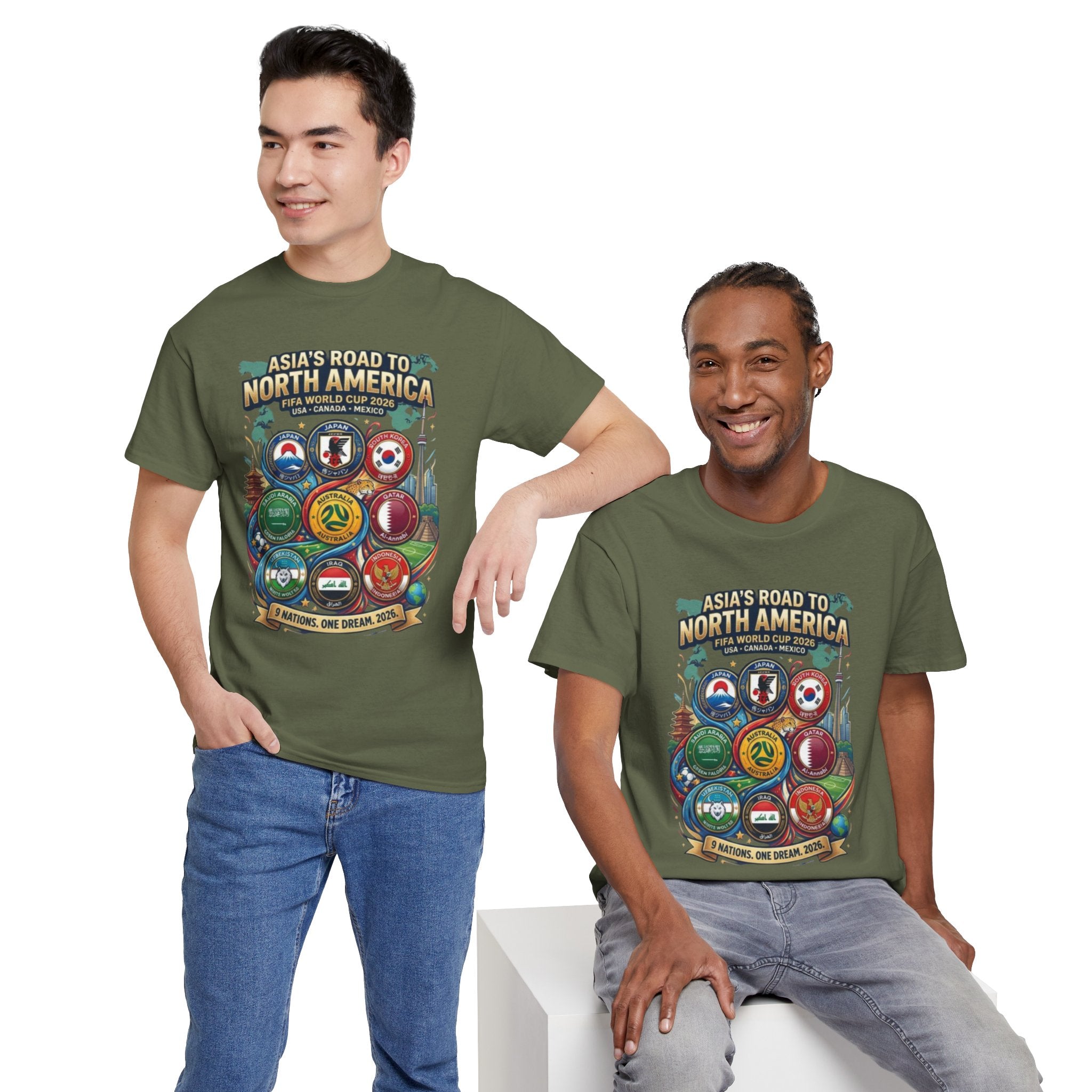 Asia's Road to North America Soccer Tee — World Cup 2026 Qualification Badge T‑Shirt