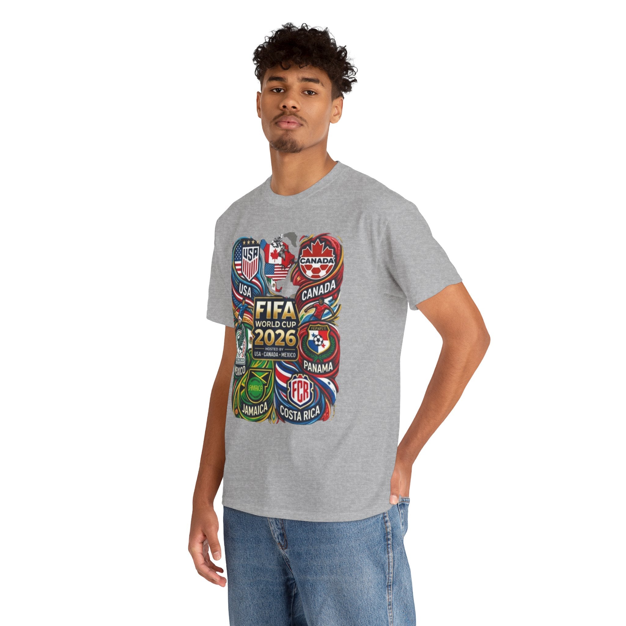 World Cup 2026 Teams T-Shirt – USA Canada Mexico & CONCACAF Badges Soccer Tee
