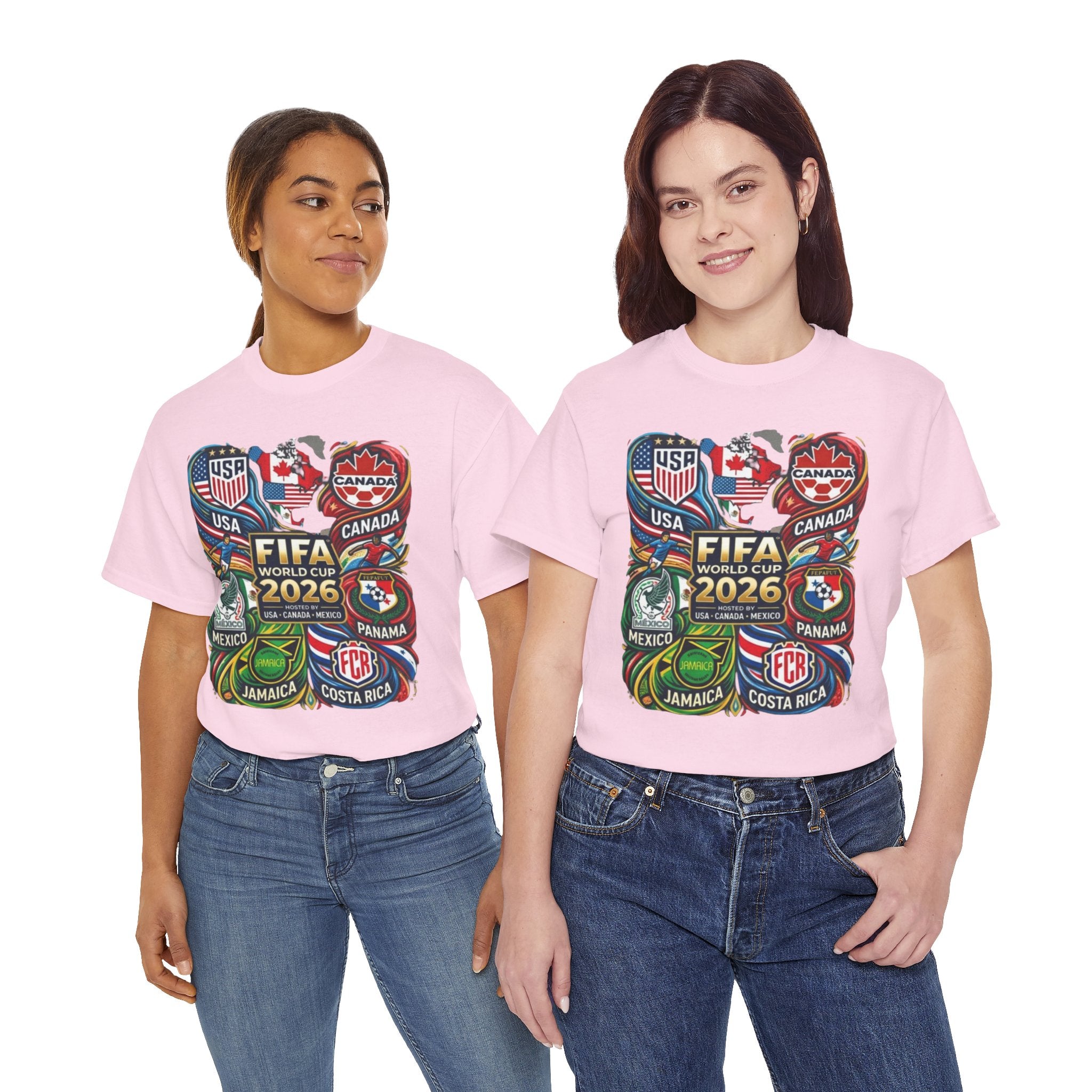 World Cup 2026 Teams T-Shirt – USA Canada Mexico & CONCACAF Badges Soccer Tee