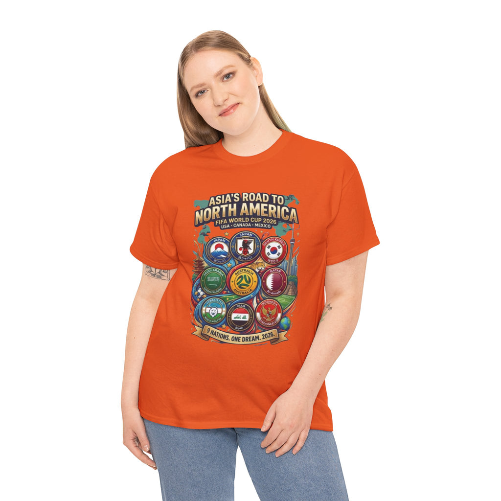 Asia's Road to North America Soccer Tee — World Cup 2026 Qualification Badge T‑Shirt