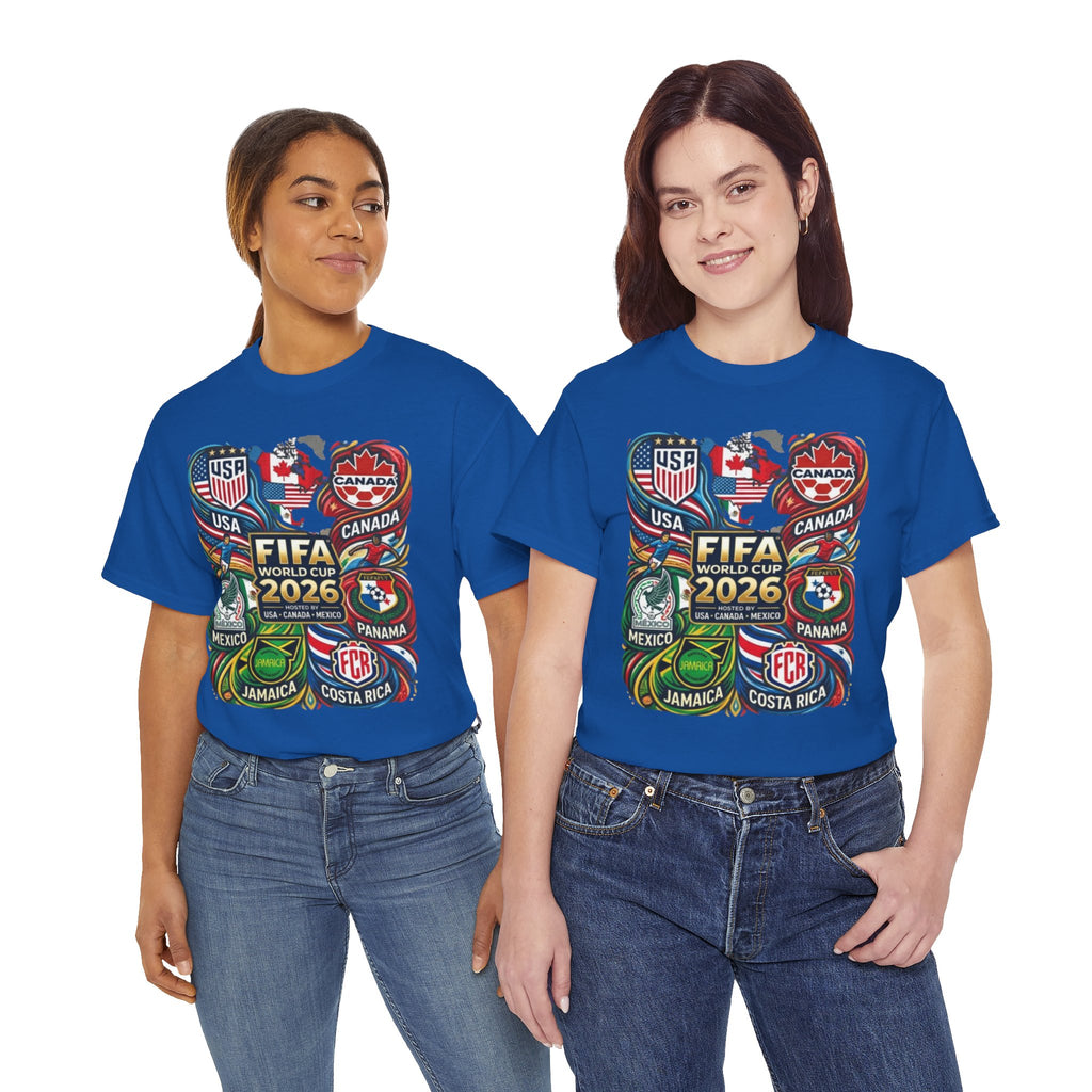 World Cup 2026 Teams T-Shirt – USA Canada Mexico & CONCACAF Badges Soccer Tee
