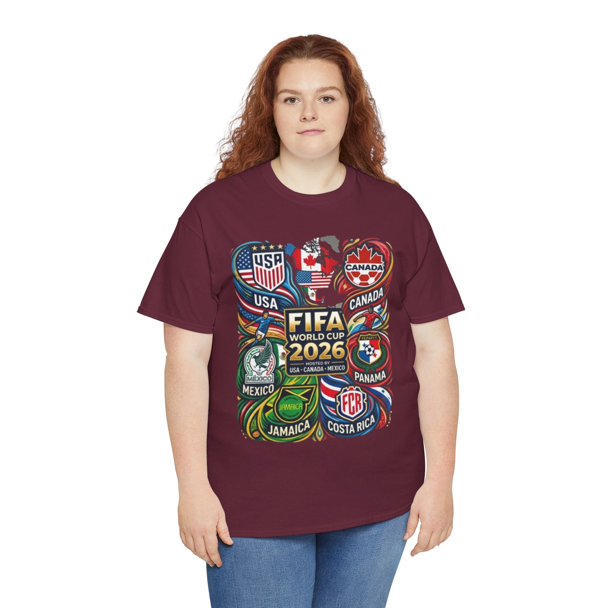 World Cup 2026 Teams T-Shirt – USA Canada Mexico & CONCACAF Badges Soccer Tee