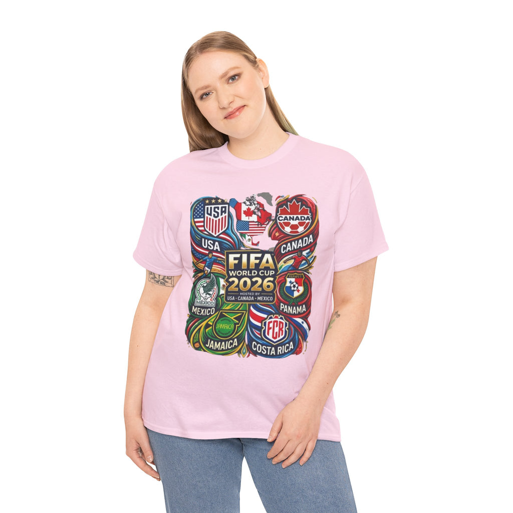 World Cup 2026 Teams T-Shirt – USA Canada Mexico & CONCACAF Badges Soccer Tee