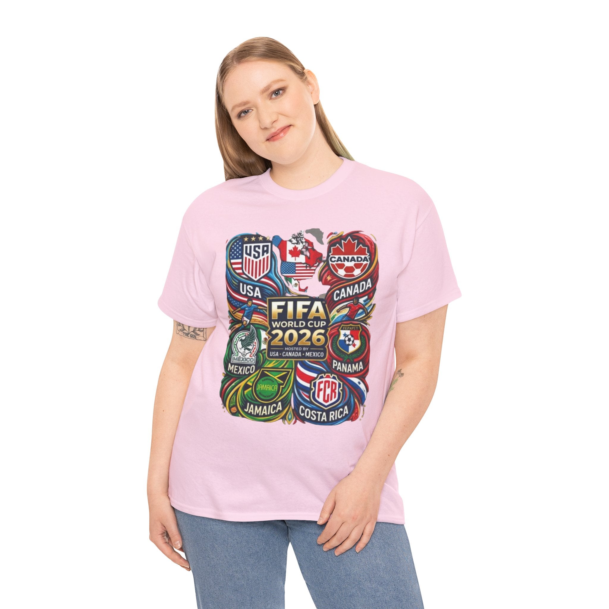 World Cup 2026 Teams T-Shirt – USA Canada Mexico & CONCACAF Badges Soccer Tee