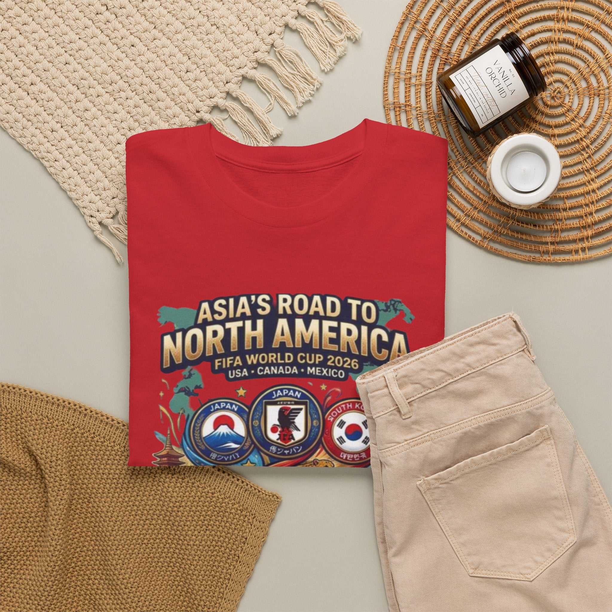 Asia's Road to North America Soccer Tee — World Cup 2026 Qualification Badge T‑Shirt