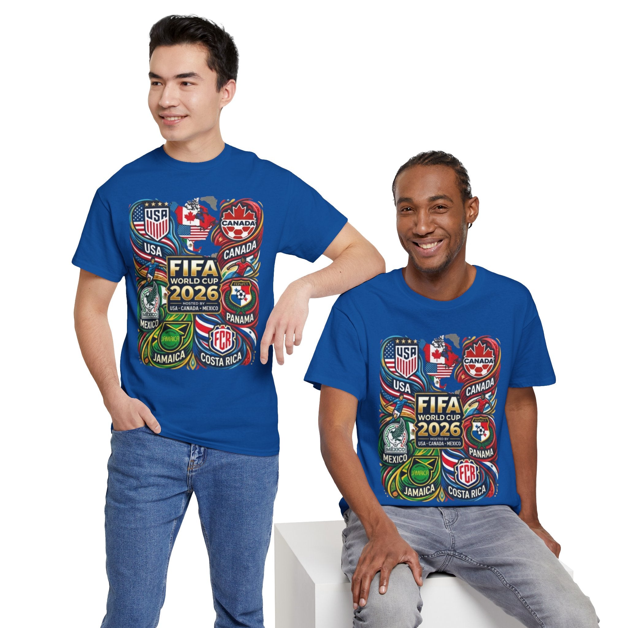 World Cup 2026 Teams T-Shirt – USA Canada Mexico & CONCACAF Badges Soccer Tee