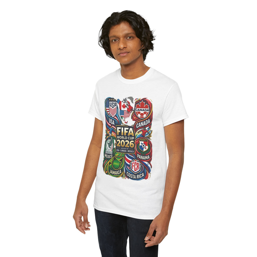 World Cup 2026 Teams T-Shirt – USA Canada Mexico & CONCACAF Badges Soccer Tee