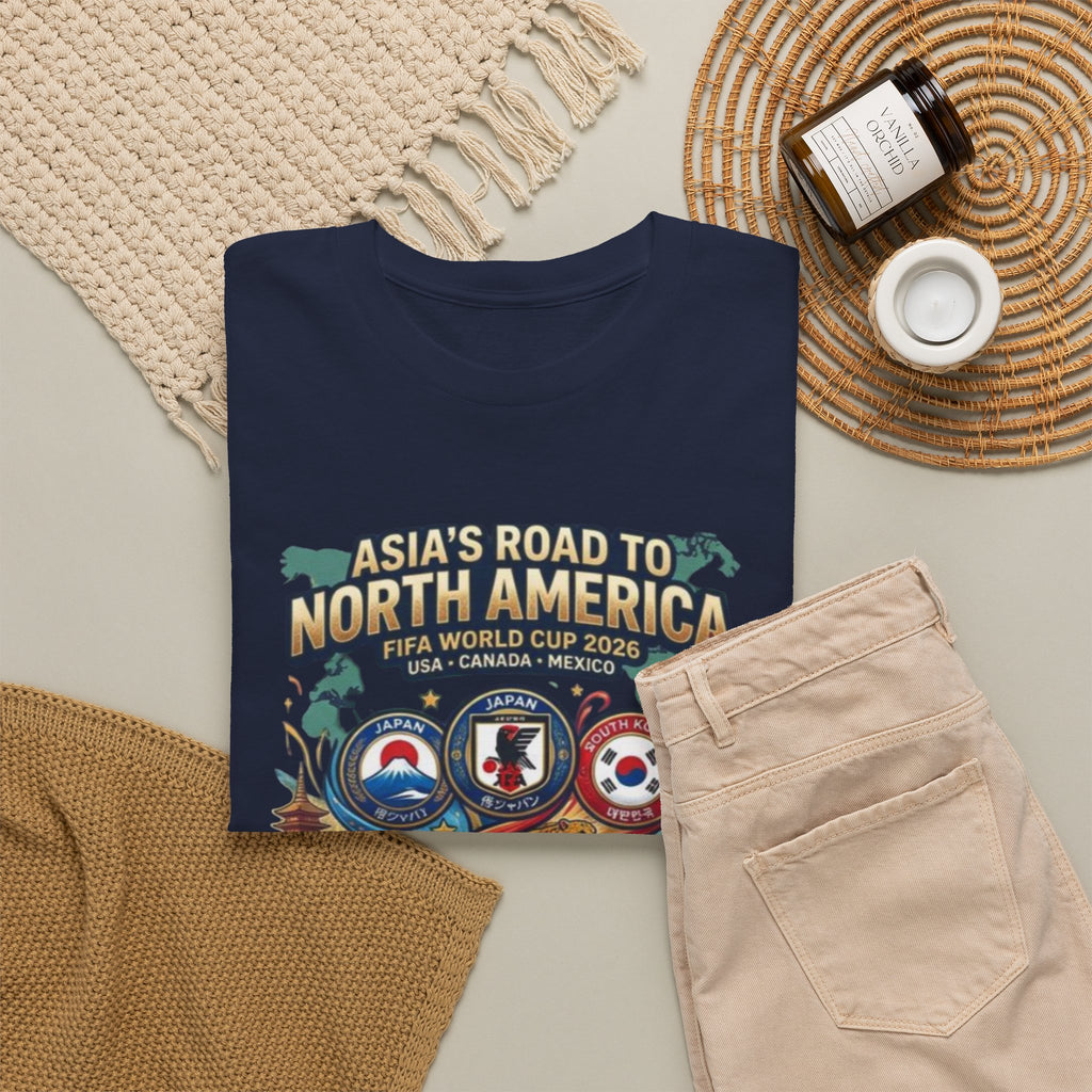 Asia's Road to North America Soccer Tee — World Cup 2026 Qualification Badge T‑Shirt