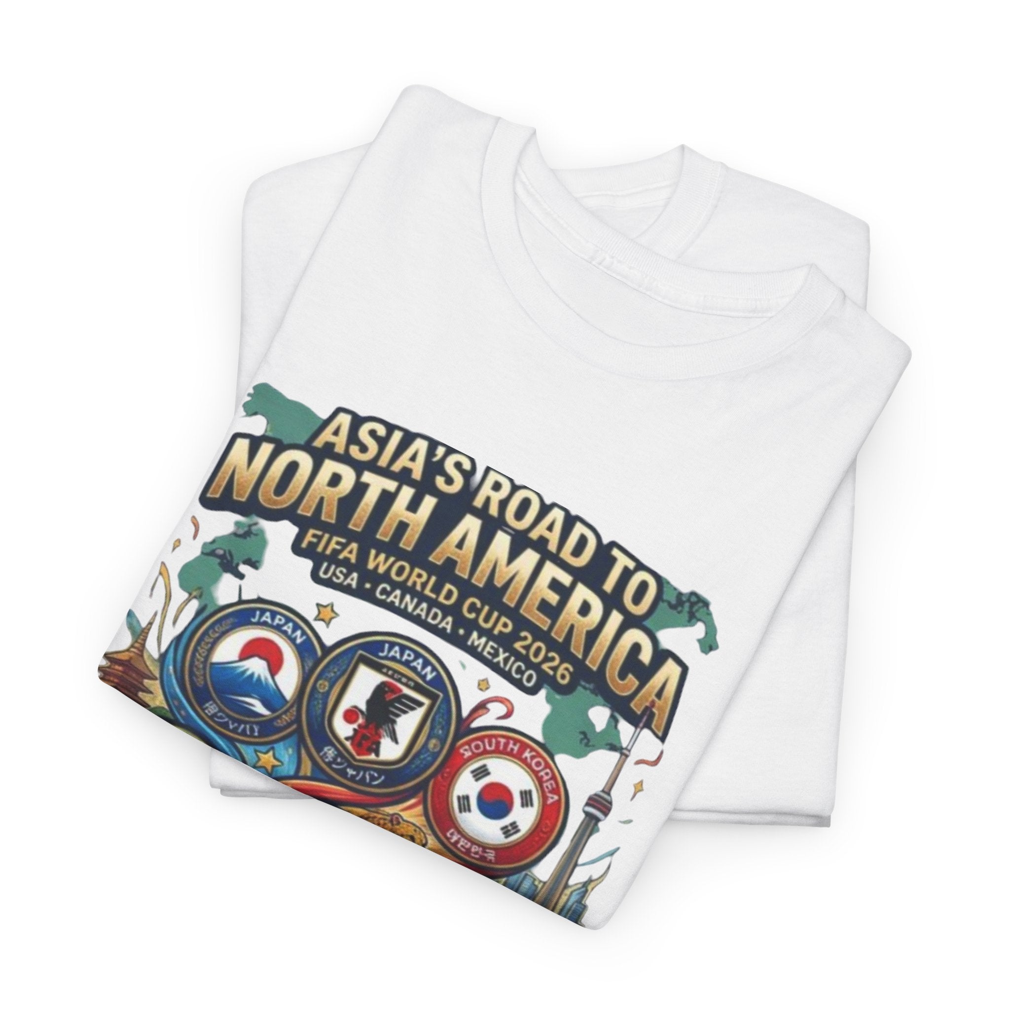 Asia's Road to North America Soccer Tee — World Cup 2026 Qualification Badge T‑Shirt