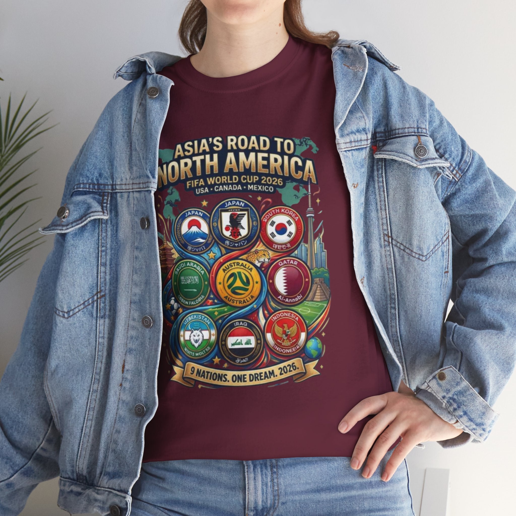 Asia's Road to North America Soccer Tee — World Cup 2026 Qualification Badge T‑Shirt