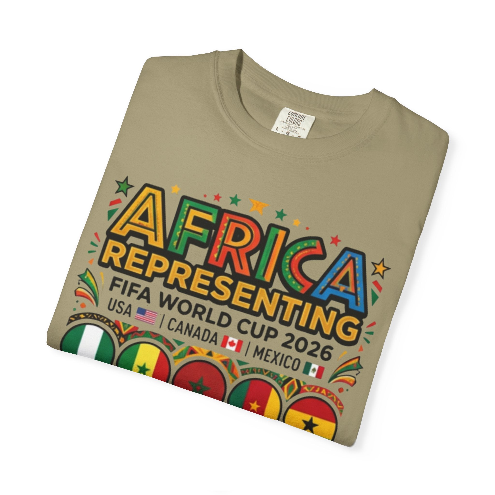 Africa Representing FIFA World Cup 2026 T-Shirt | African Flags Soccer Design