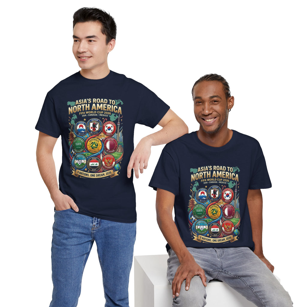 Asia's Road to North America Soccer Tee — World Cup 2026 Qualification Badge T‑Shirt