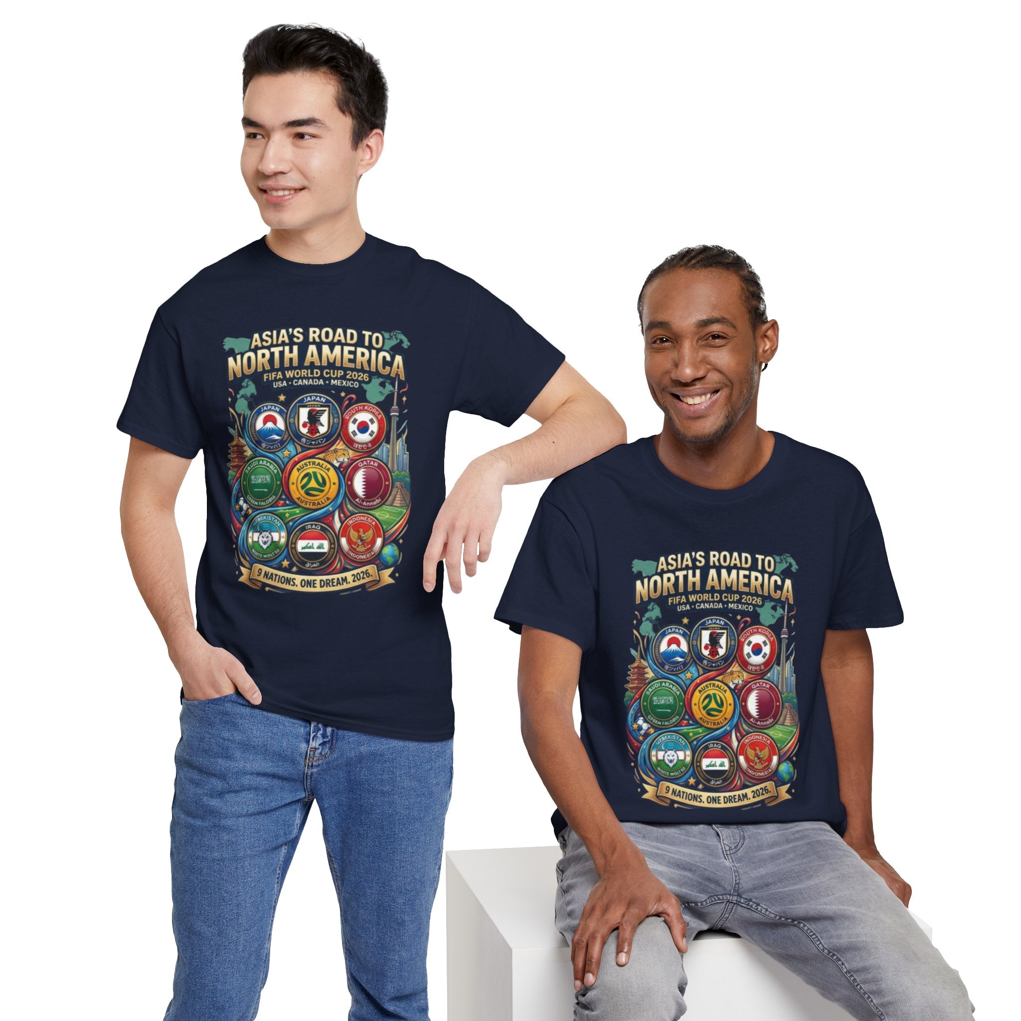 Asia's Road to North America Soccer Tee — World Cup 2026 Qualification Badge T‑Shirt