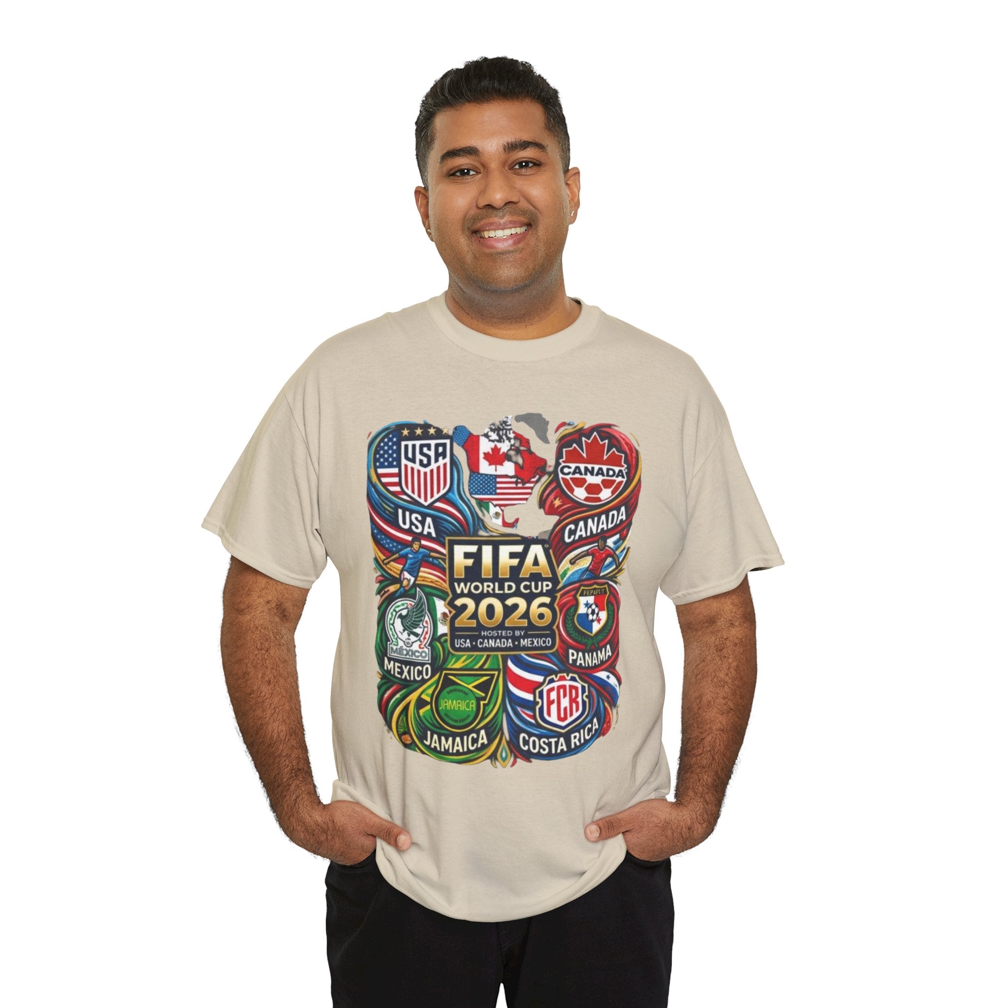 World Cup 2026 Teams T-Shirt – USA Canada Mexico & CONCACAF Badges Soccer Tee