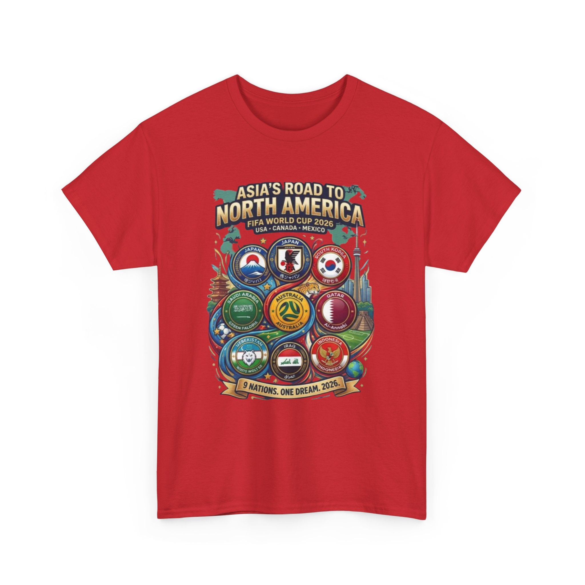 Asia's Road to North America Soccer Tee — World Cup 2026 Qualification Badge T‑Shirt