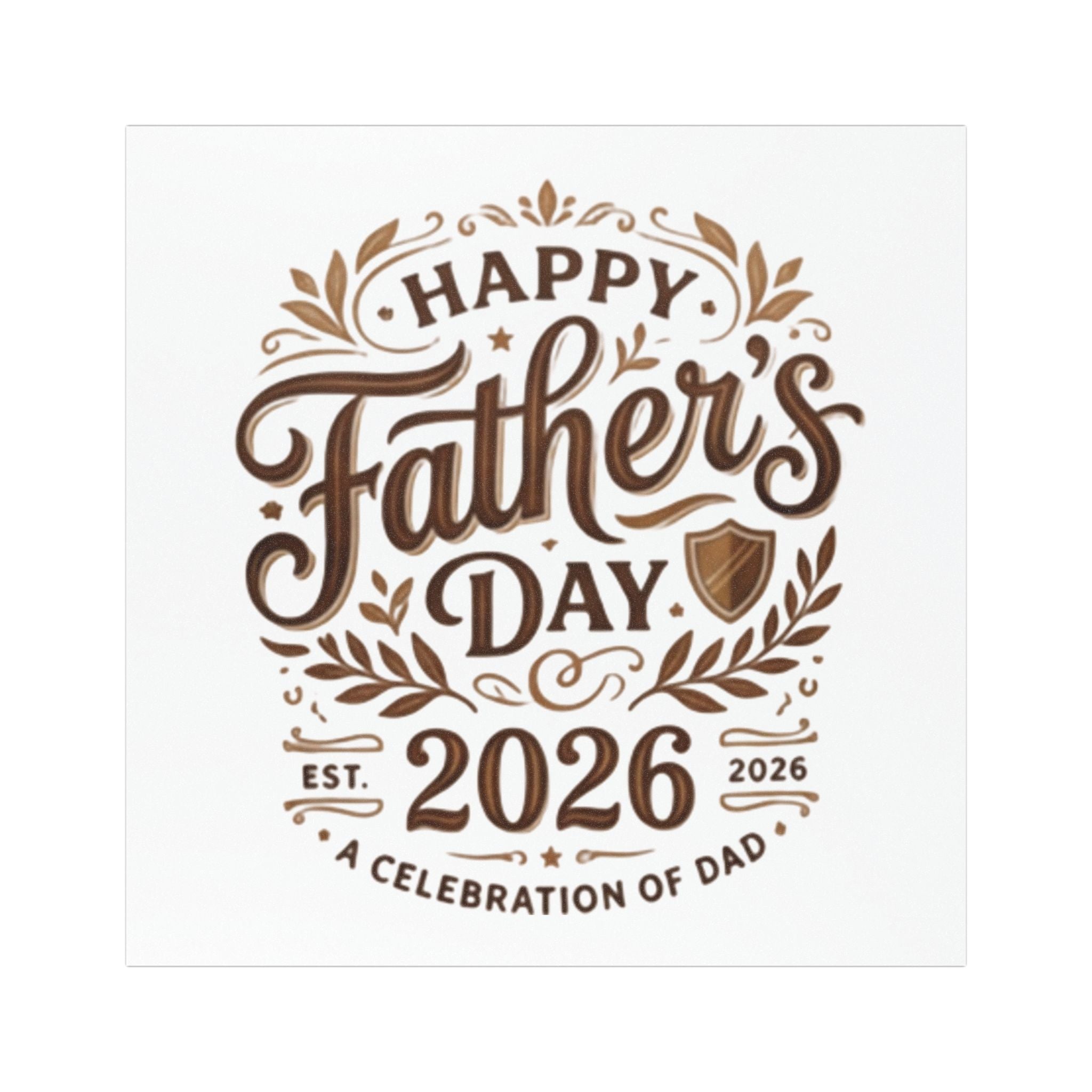 Father's Day 2026 Car Magnet — "Happy Father's Day" Celebration Design