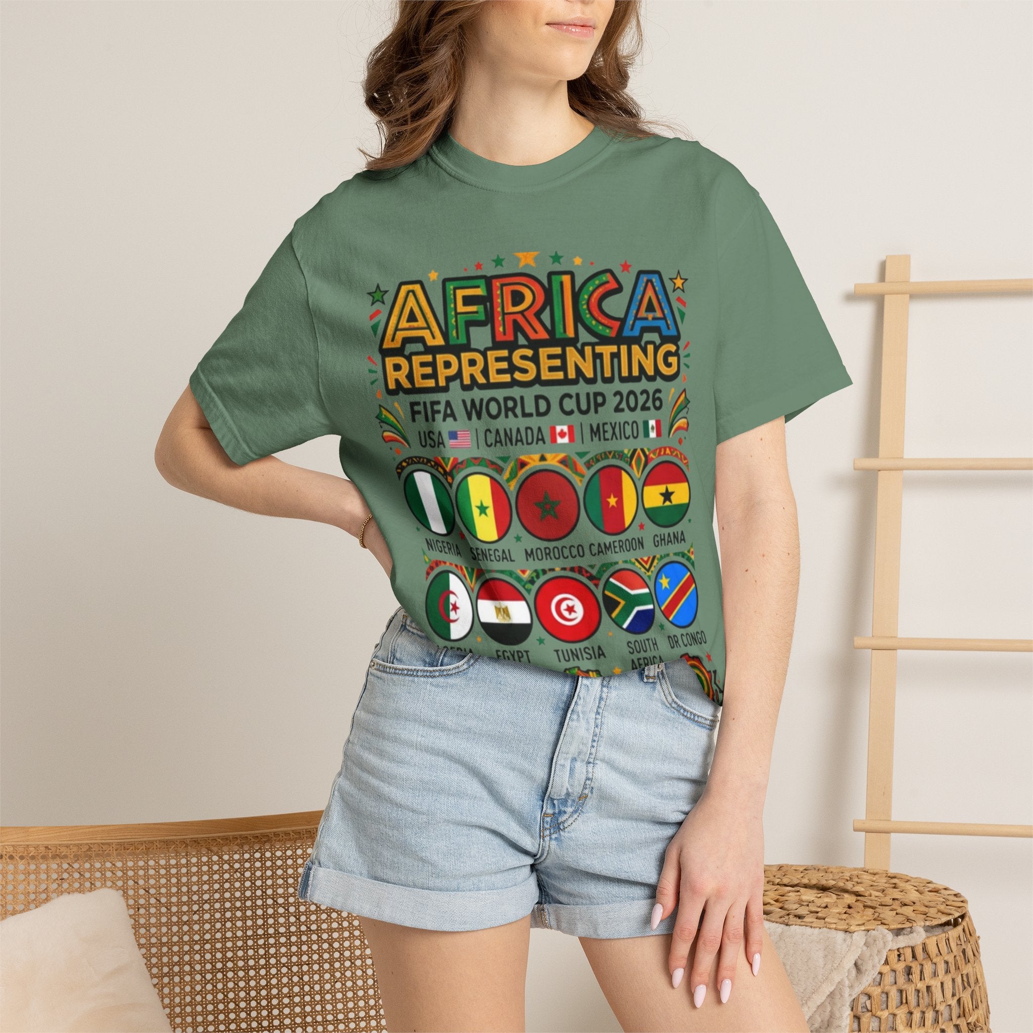 Africa Representing FIFA World Cup 2026 T-Shirt | African Flags Soccer Design