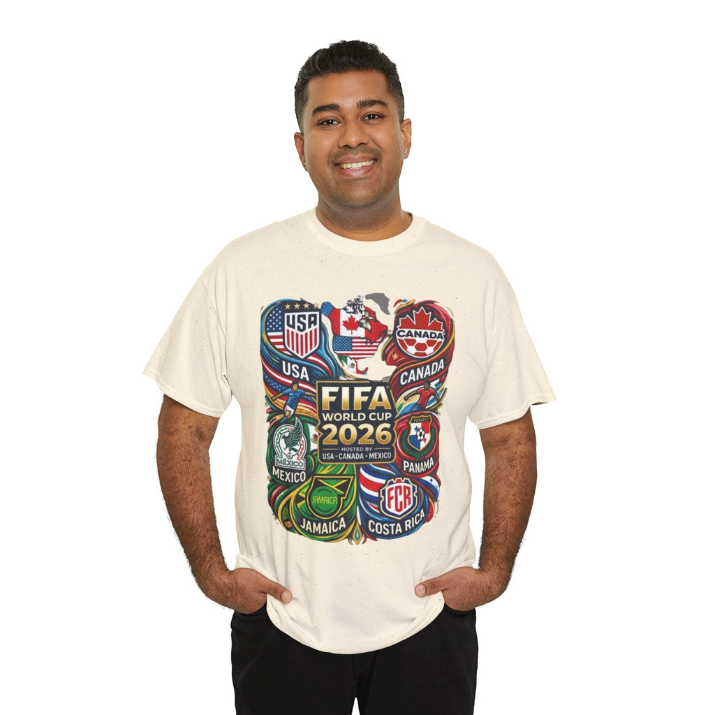 World Cup 2026 Teams T-Shirt – USA Canada Mexico & CONCACAF Badges Soccer Tee
