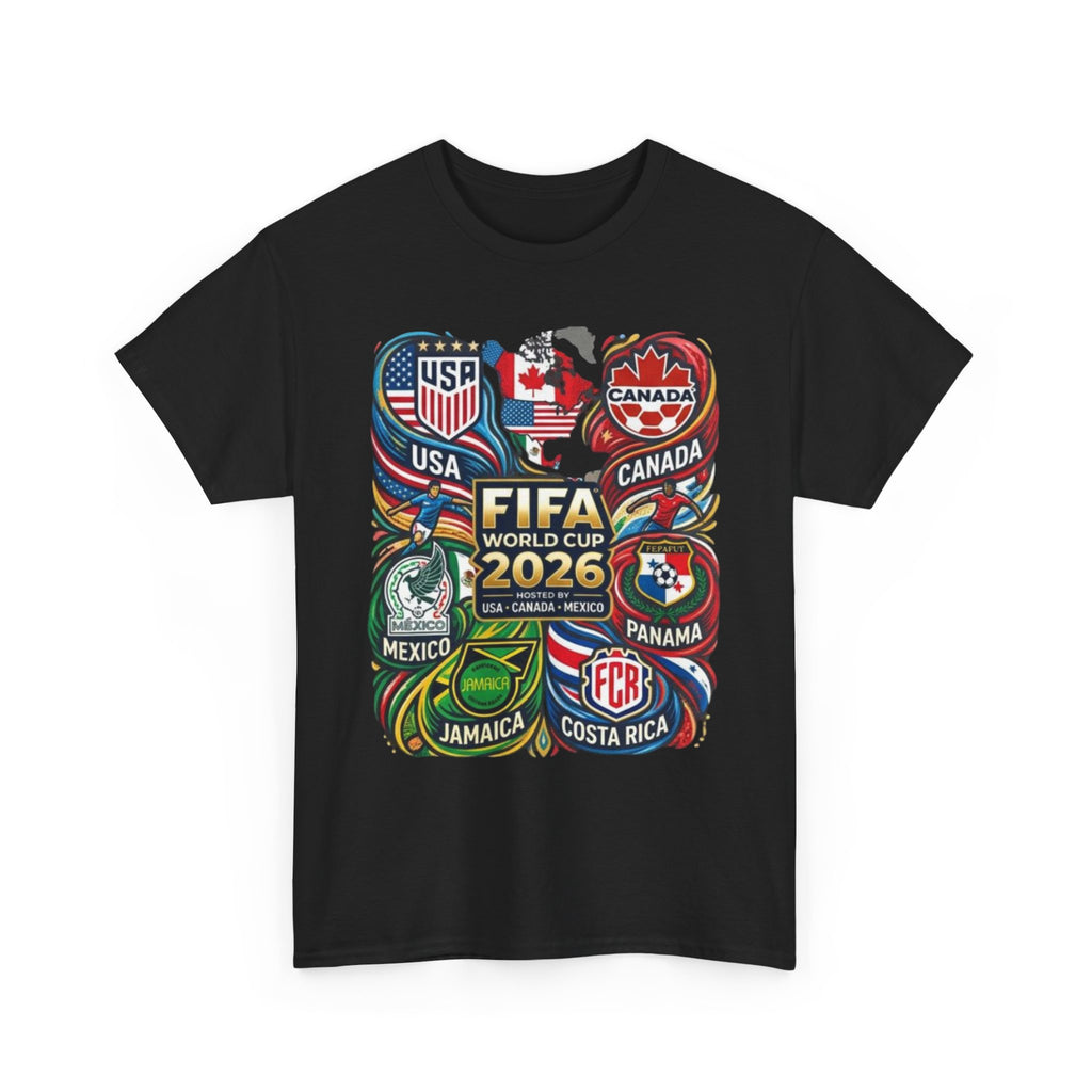 World Cup 2026 Teams T-Shirt – USA Canada Mexico & CONCACAF Badges Soccer Tee