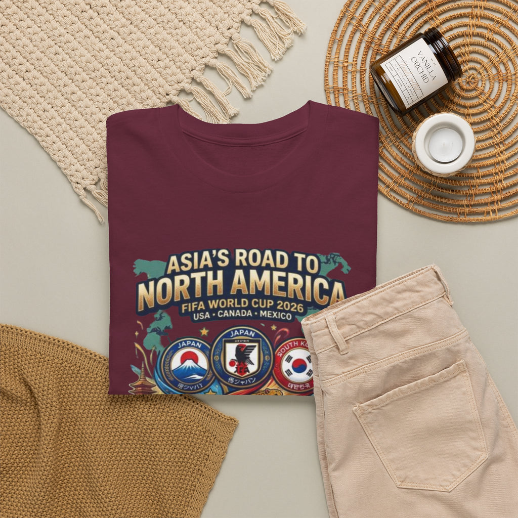 Asia's Road to North America Soccer Tee — World Cup 2026 Qualification Badge T‑Shirt
