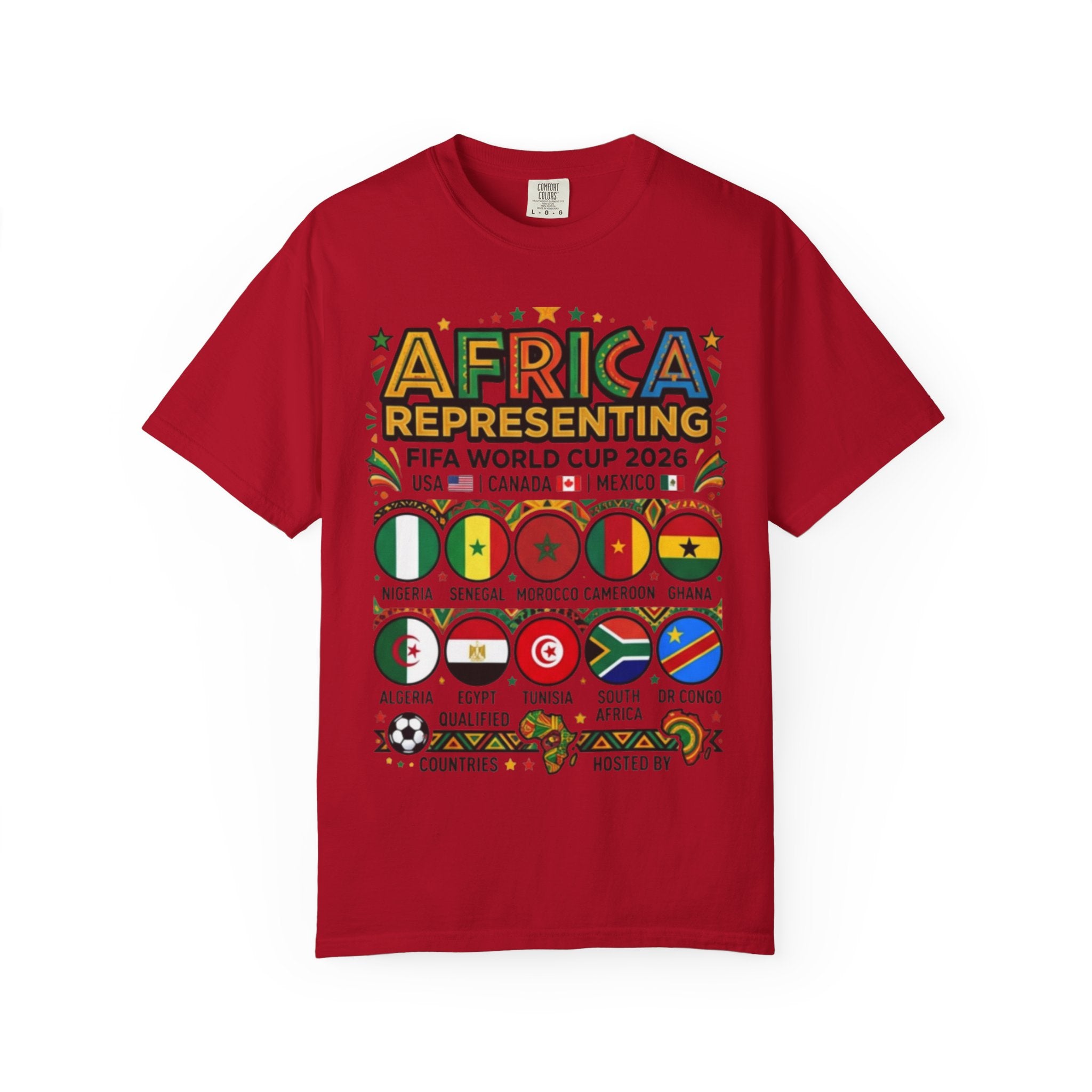 Africa Representing FIFA World Cup 2026 T-Shirt | African Flags Soccer Design