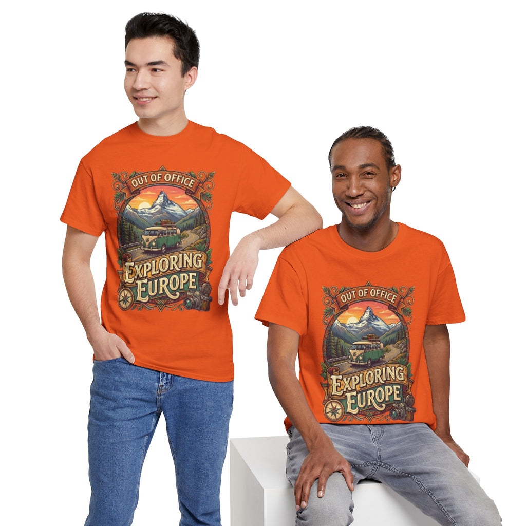 Exploring Europe T-Shirt – 'Out of Office' Vintage Travel Tee